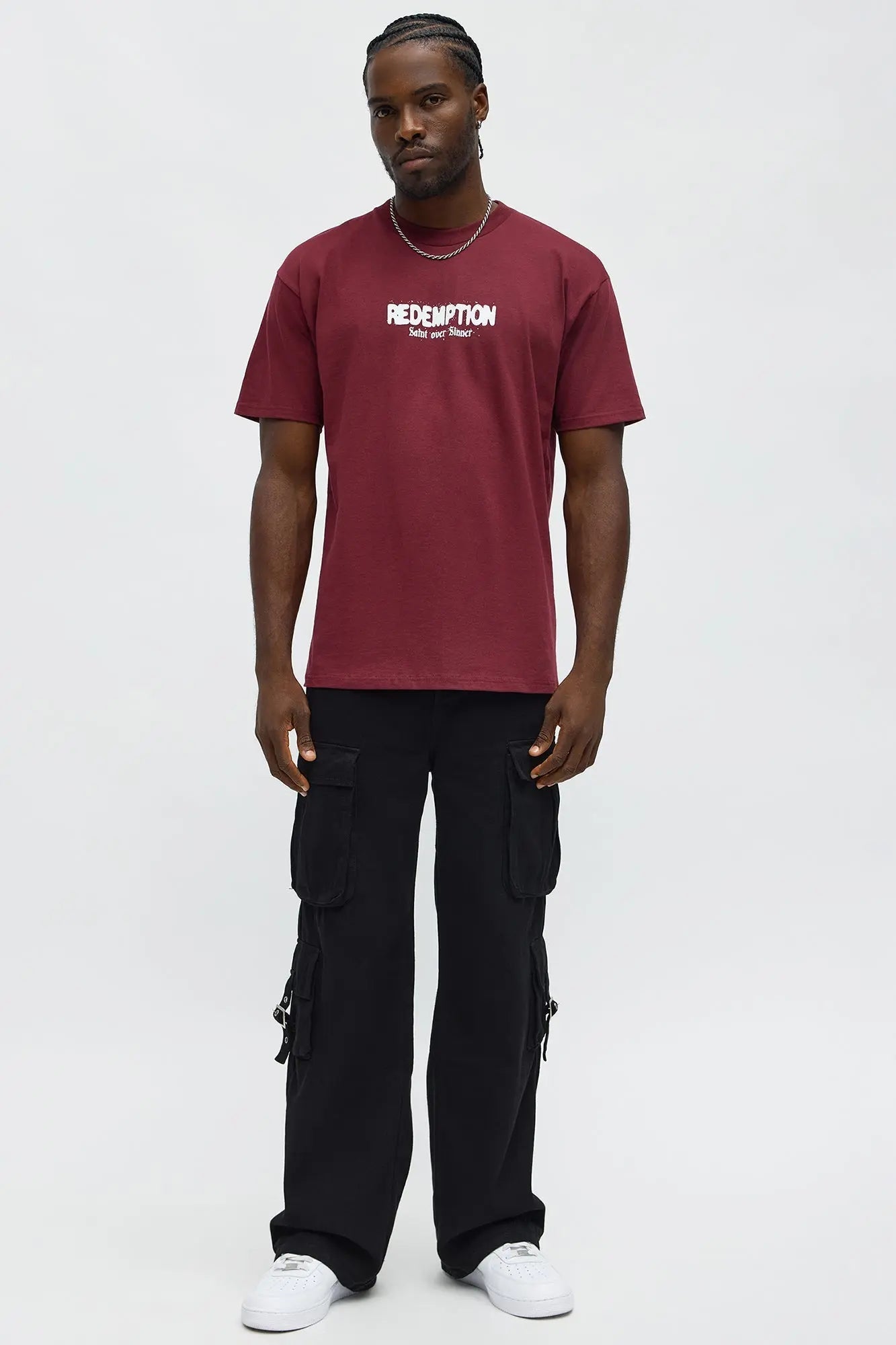 Redemption Is Eternal Short Sleeve Tee - Burgundy