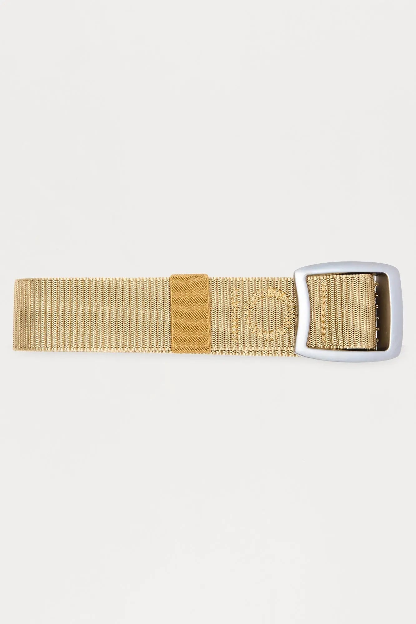 Adjustable Woven Buckle Belt - Tan