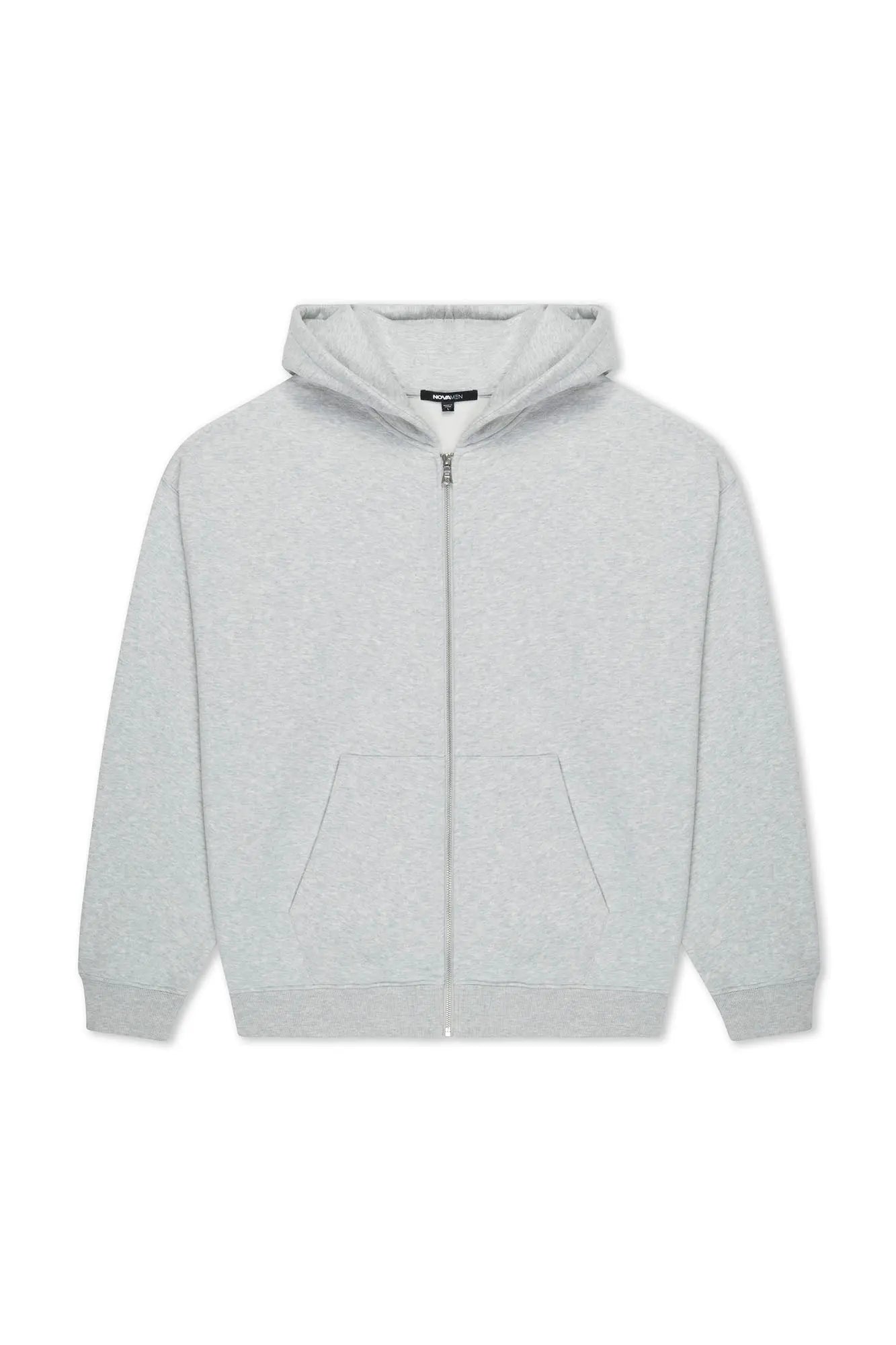 410 Oversized Zip Hoodie - Heather Grey
