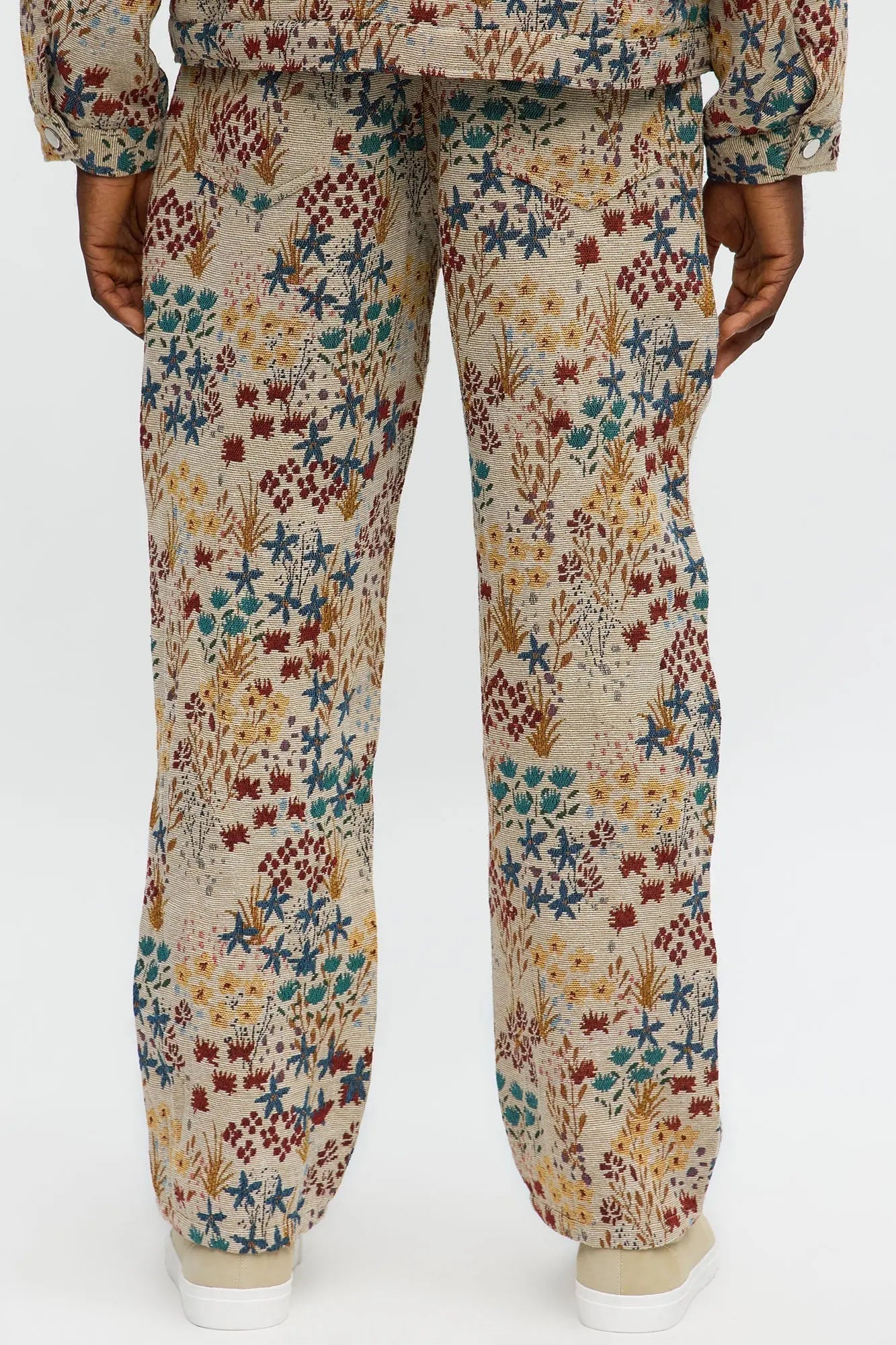 Straight Garden Tapestry Carpenter Pant - Tan/Multi
