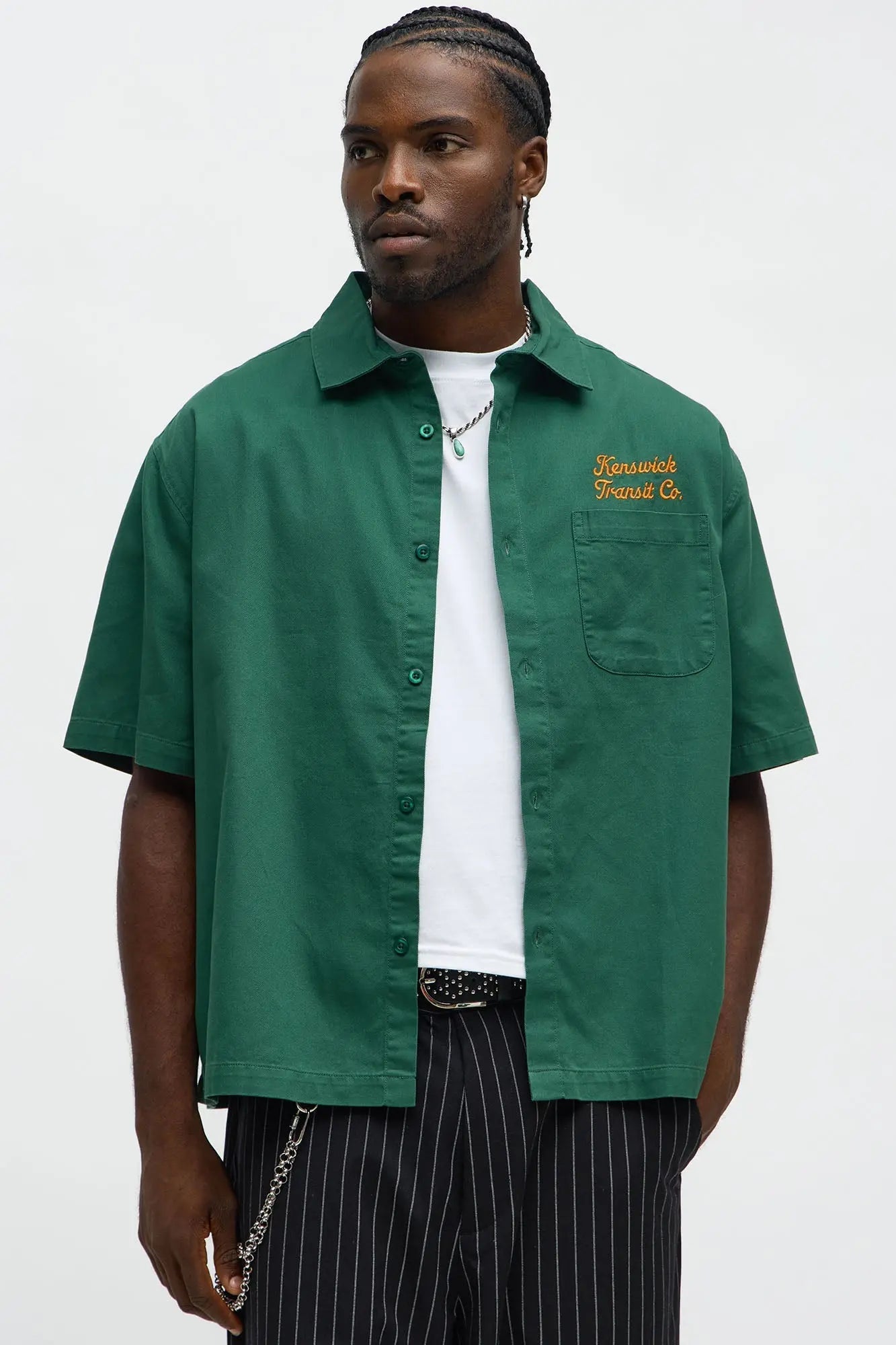 Kenswik Short Sleeve Button Up Shirt - Olive