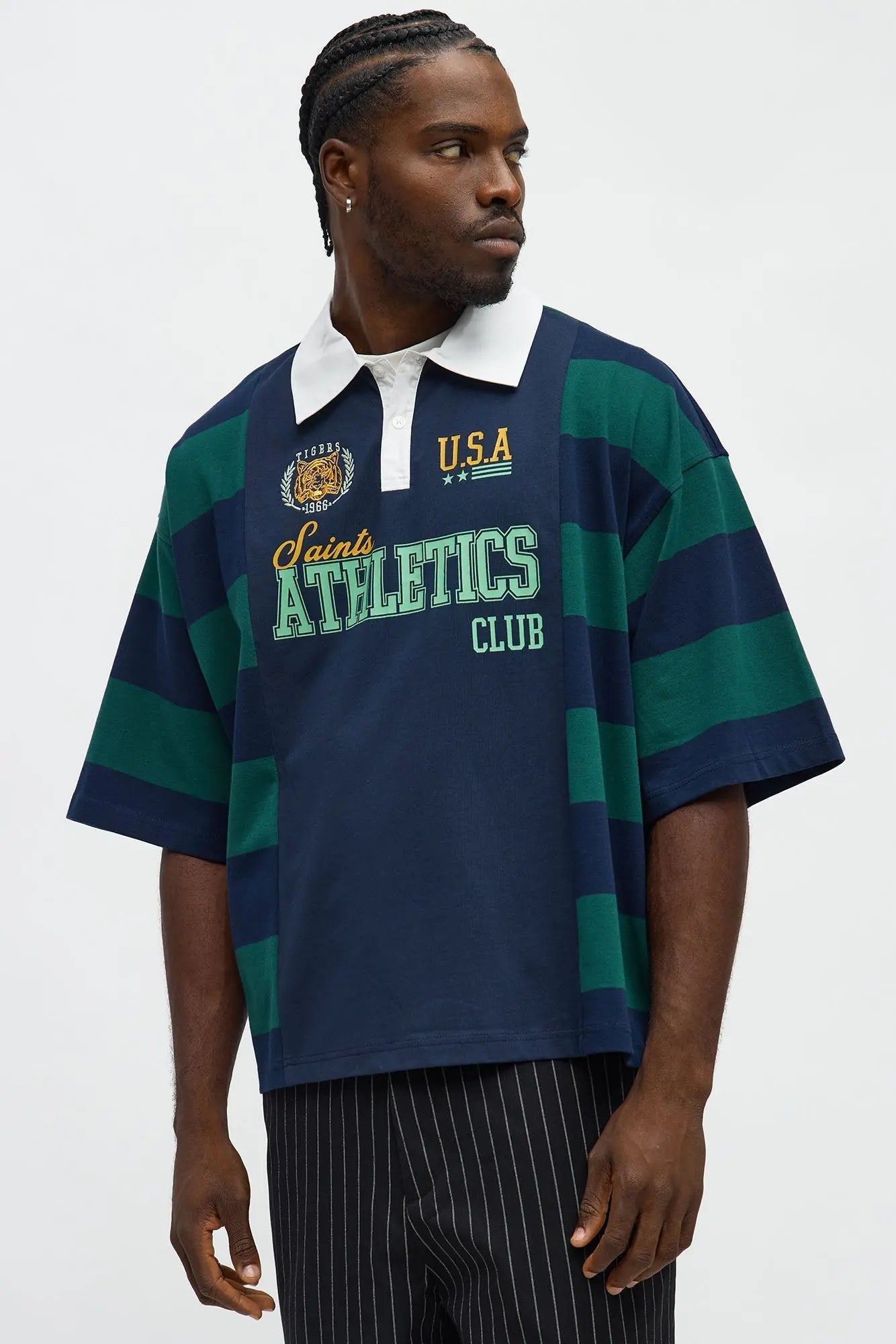 Saints Short Sleeve Rugby Polo - Blue/combo
