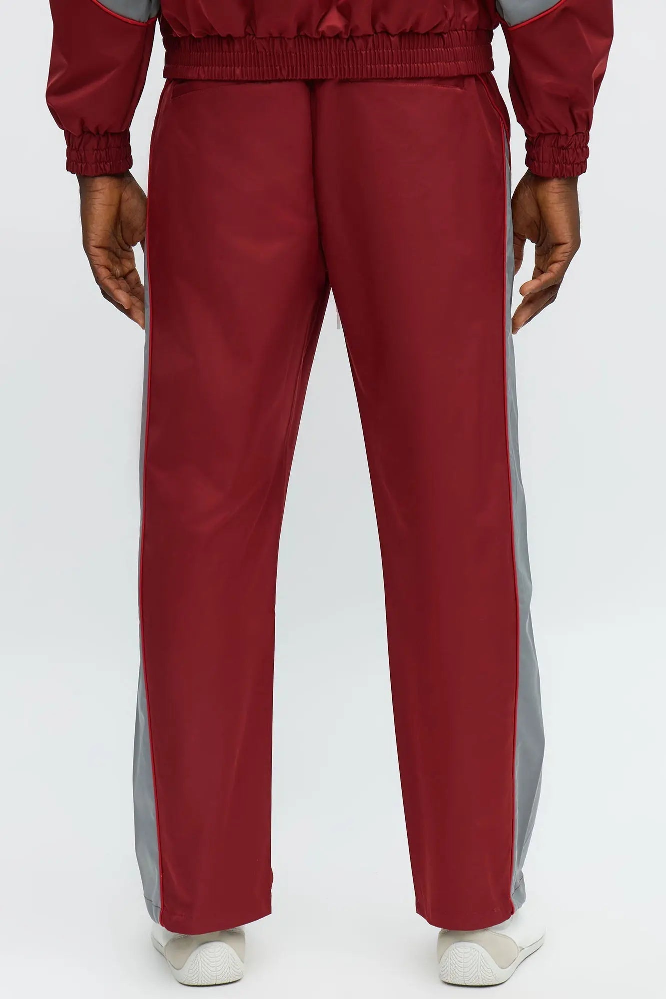 Straight Washed Cut The Track Pant - Red/combo