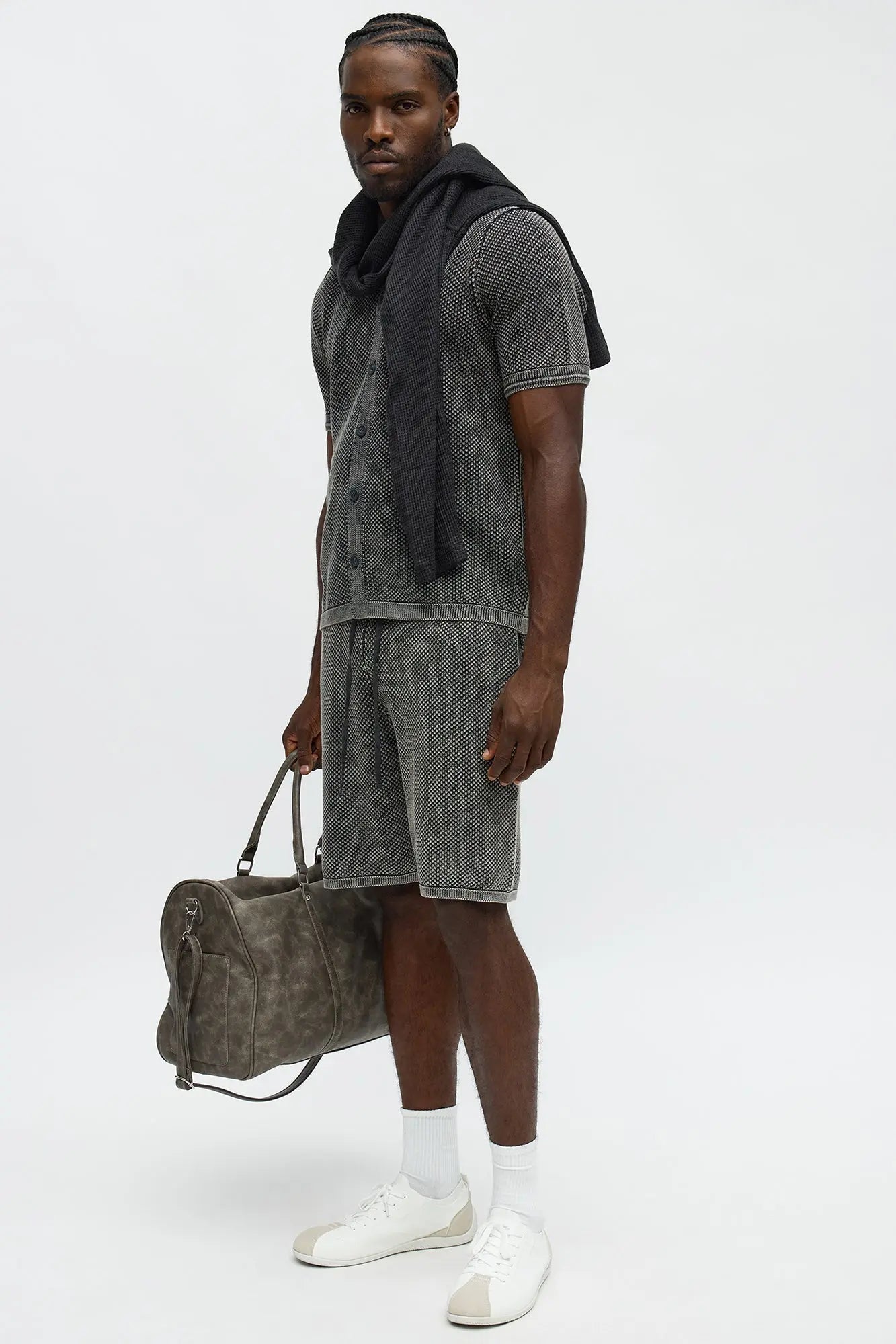 Relaxed Washed Knit Short - Black Wash