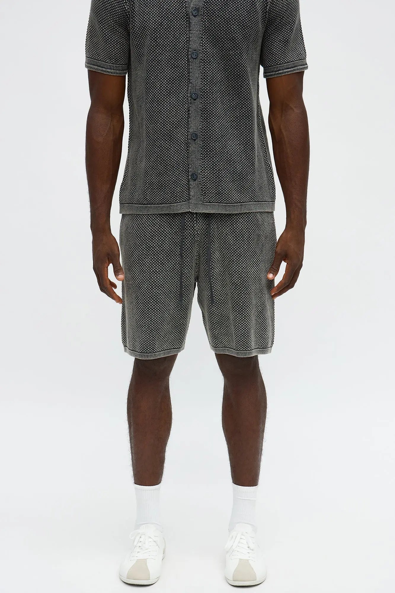 Relaxed Washed Knit Short - Black Wash
