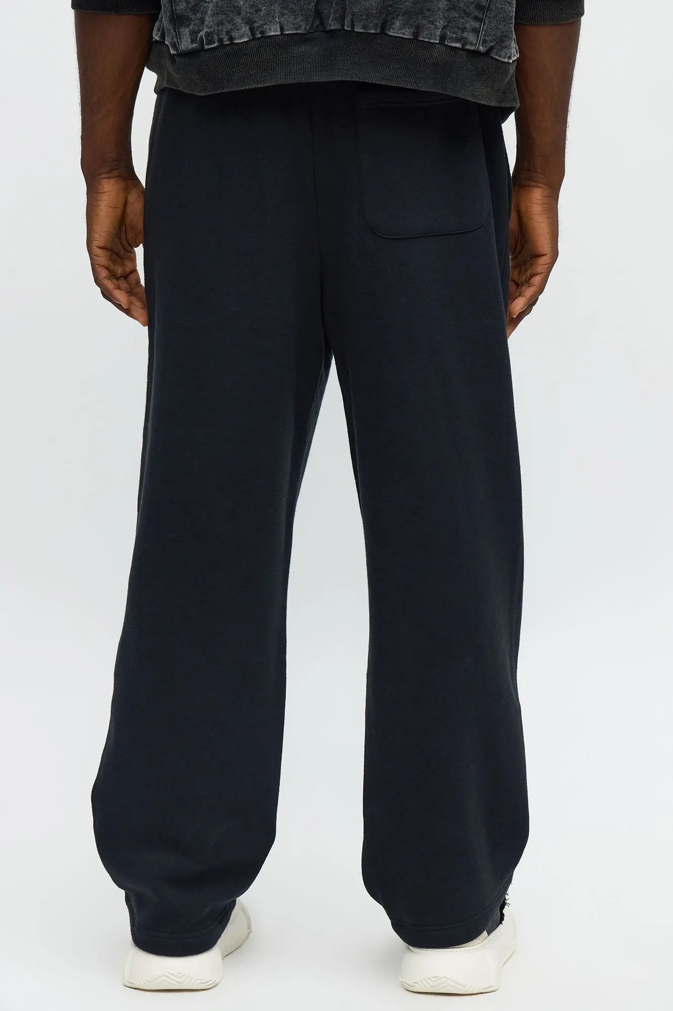 Straight Cowboy Rhinestone Sweatpants - Black Wash