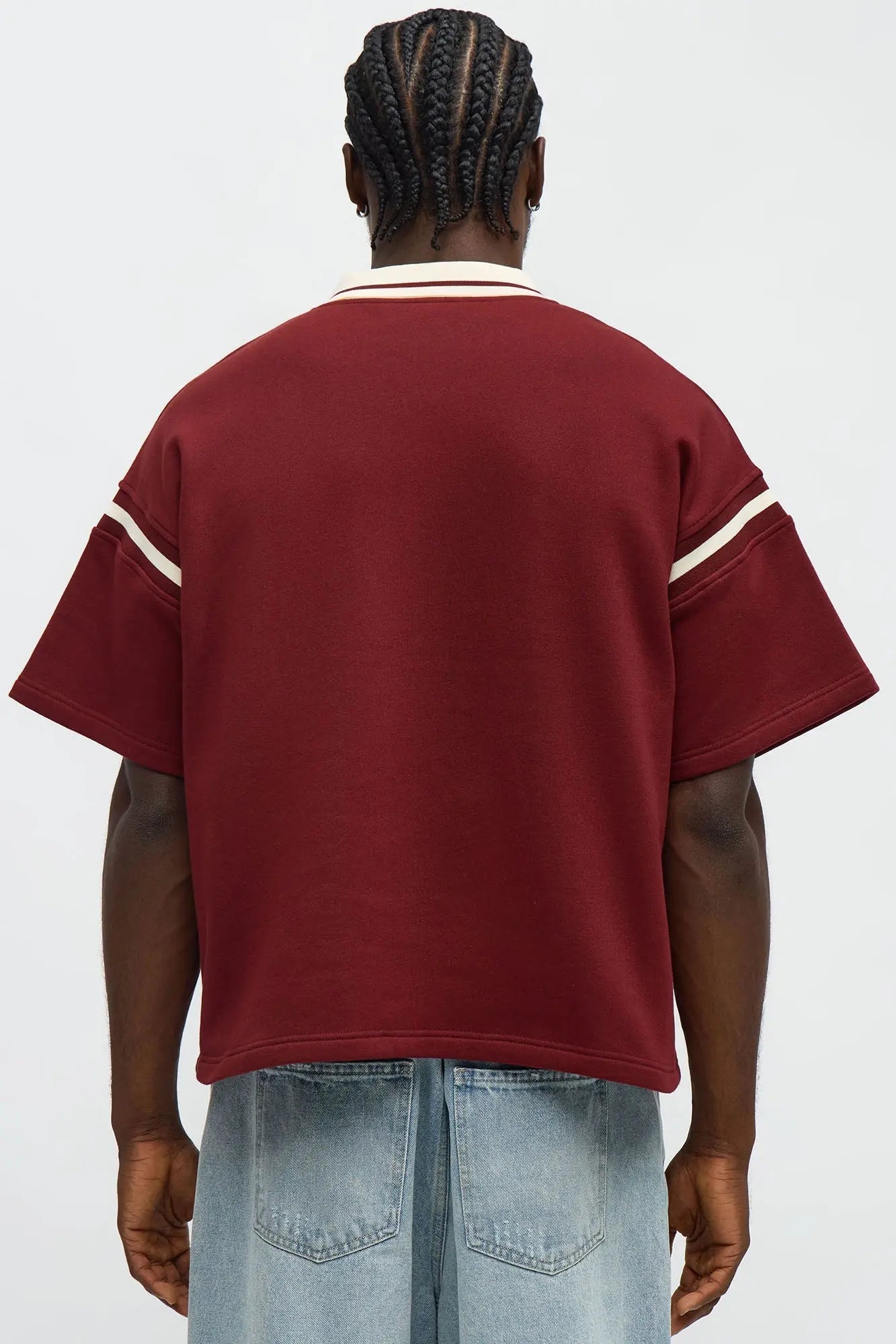 Less Is More Fleece Polo - Red/combo