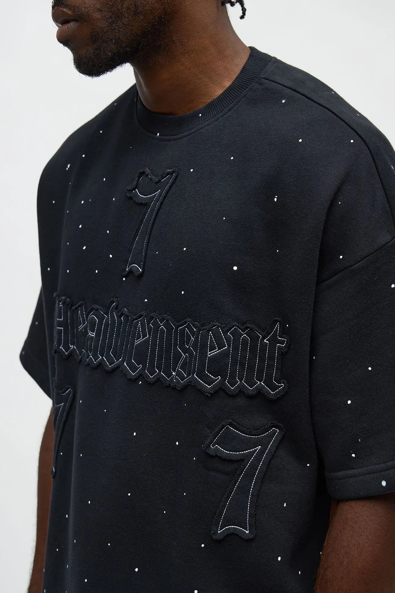 Relaxed Heavensent 777 Short Sleeve Tee - Black Wash