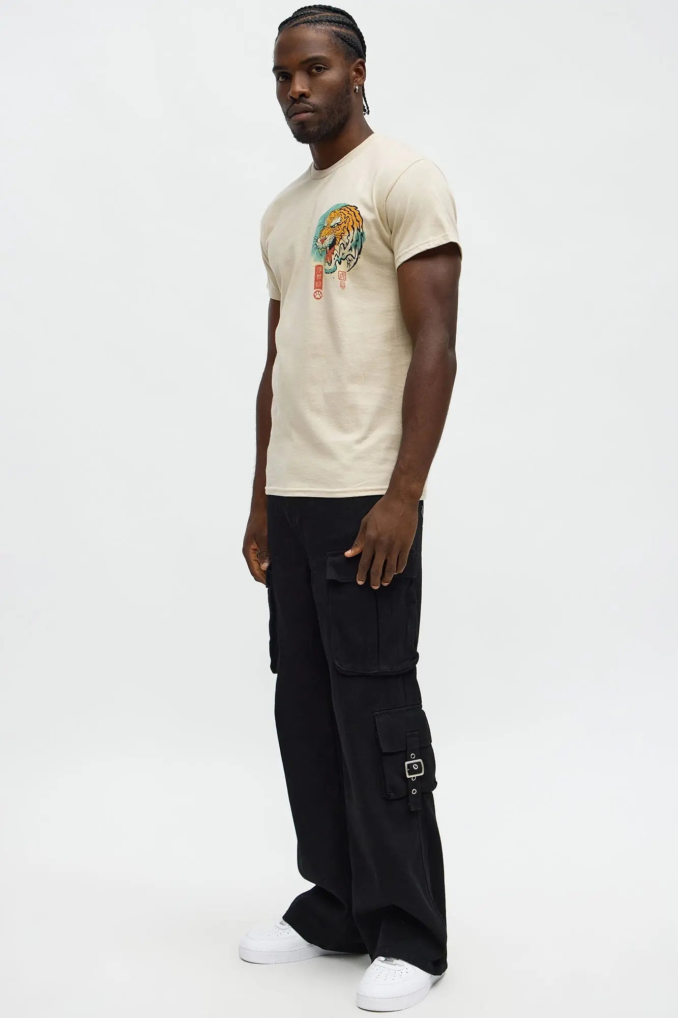 Tiger Style Short Sleeve Tee - Sand