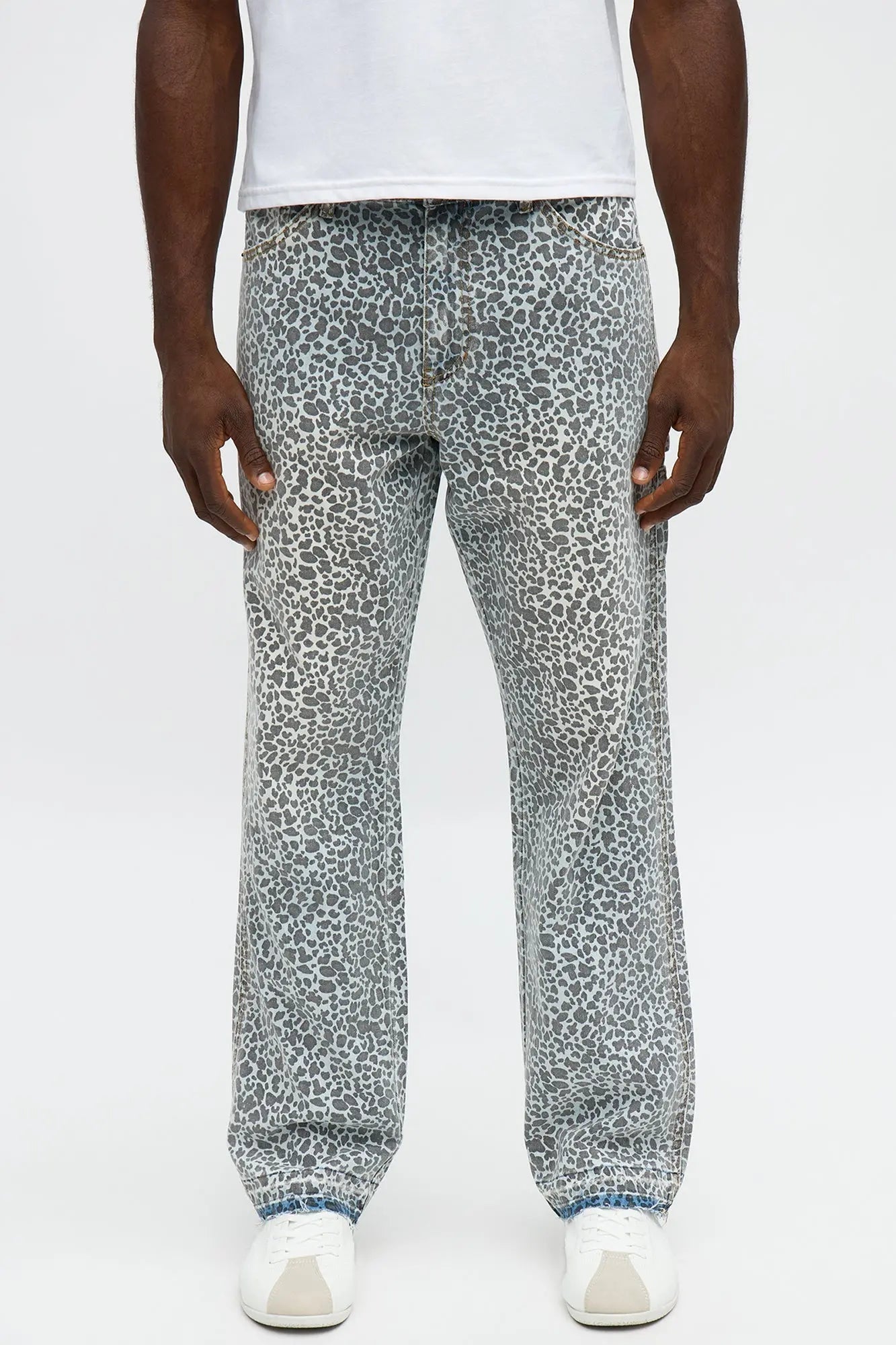 Slim Spot Me Out Leopard Jeans - Blue