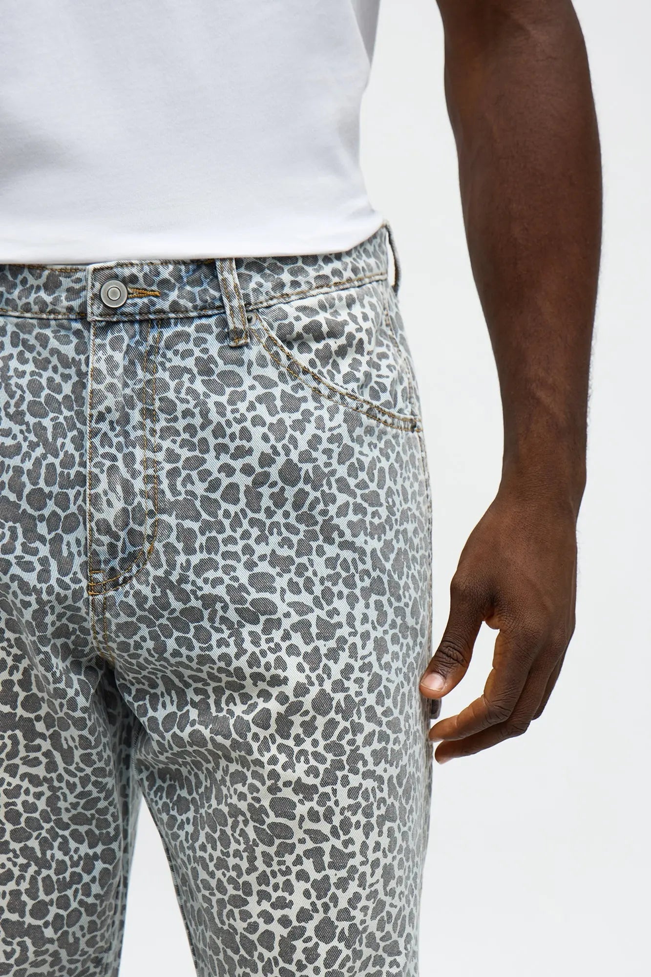 Slim Spot Me Out Leopard Jeans - Blue