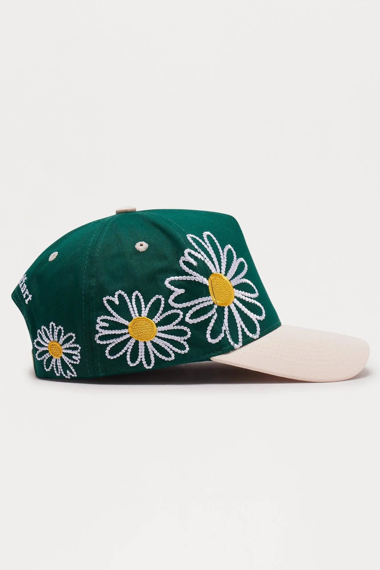 Wild Flower Two Tone Structured Snapback Hat - Green/combo