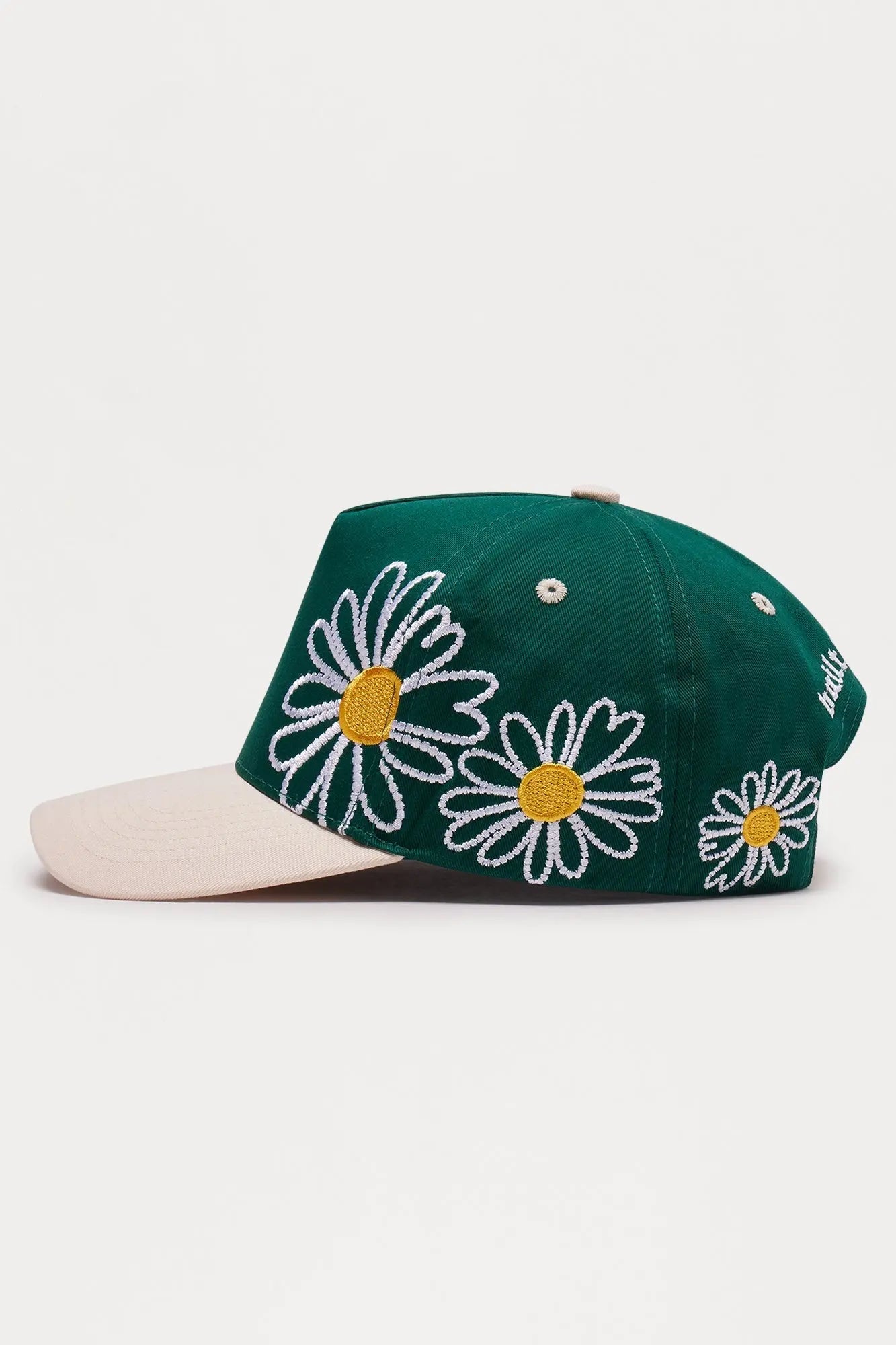 Wild Flower Two Tone Structured Snapback Hat - Green/combo