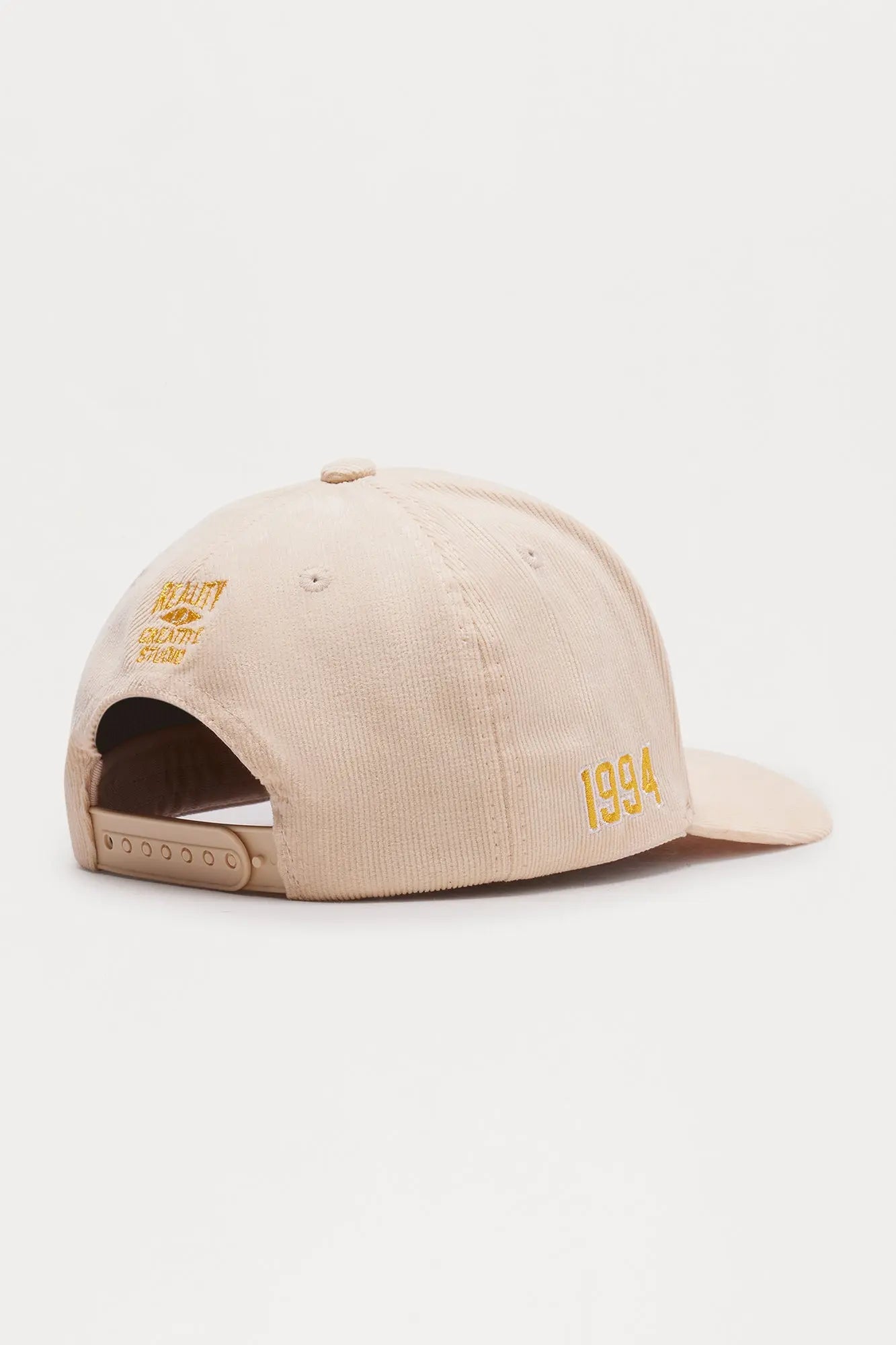 Creative Studio Structured Corduroy Snapback Hat - Stone