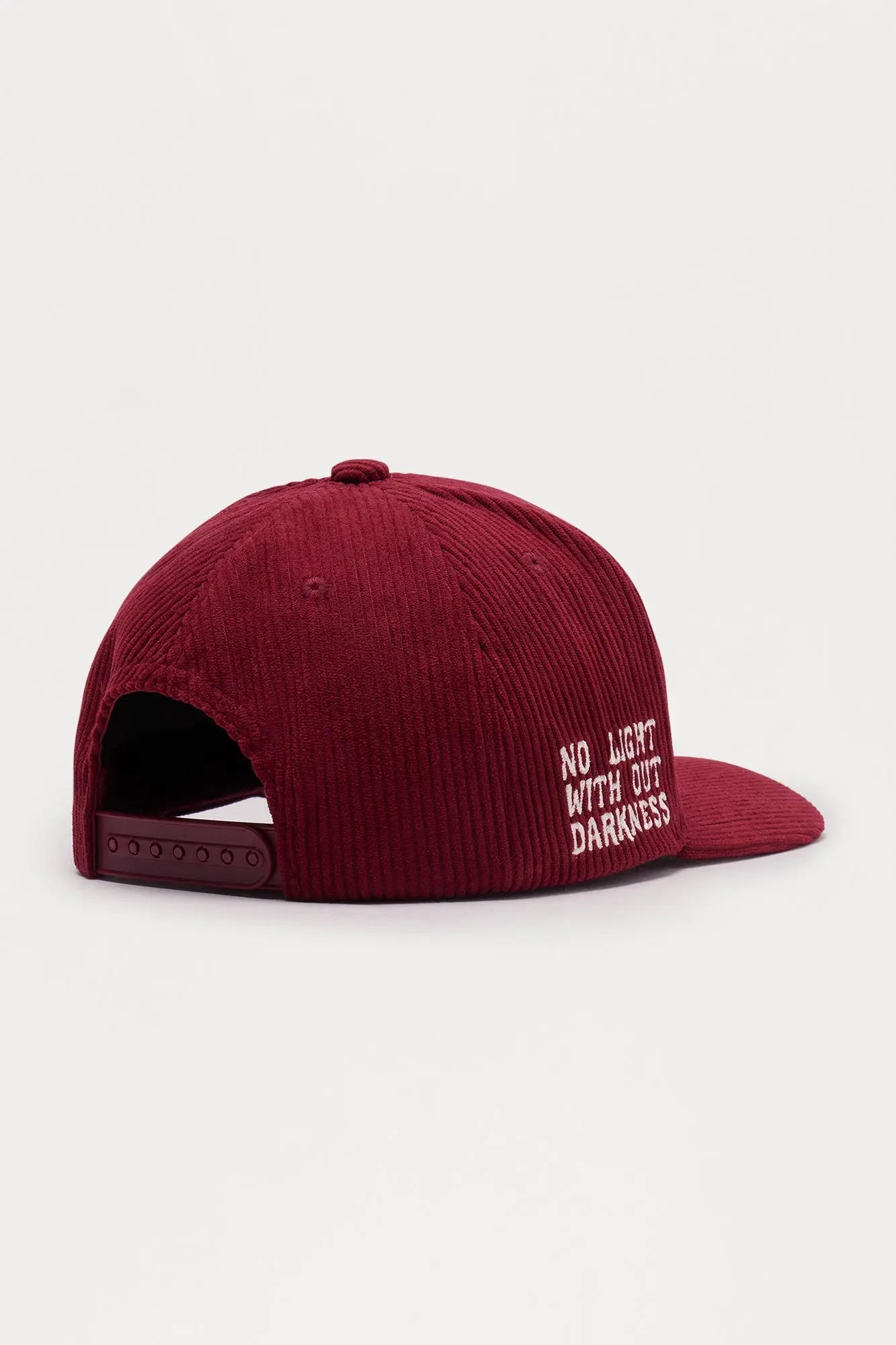 LA Heart Corduroy Structured Snapback Hat - Burgundy