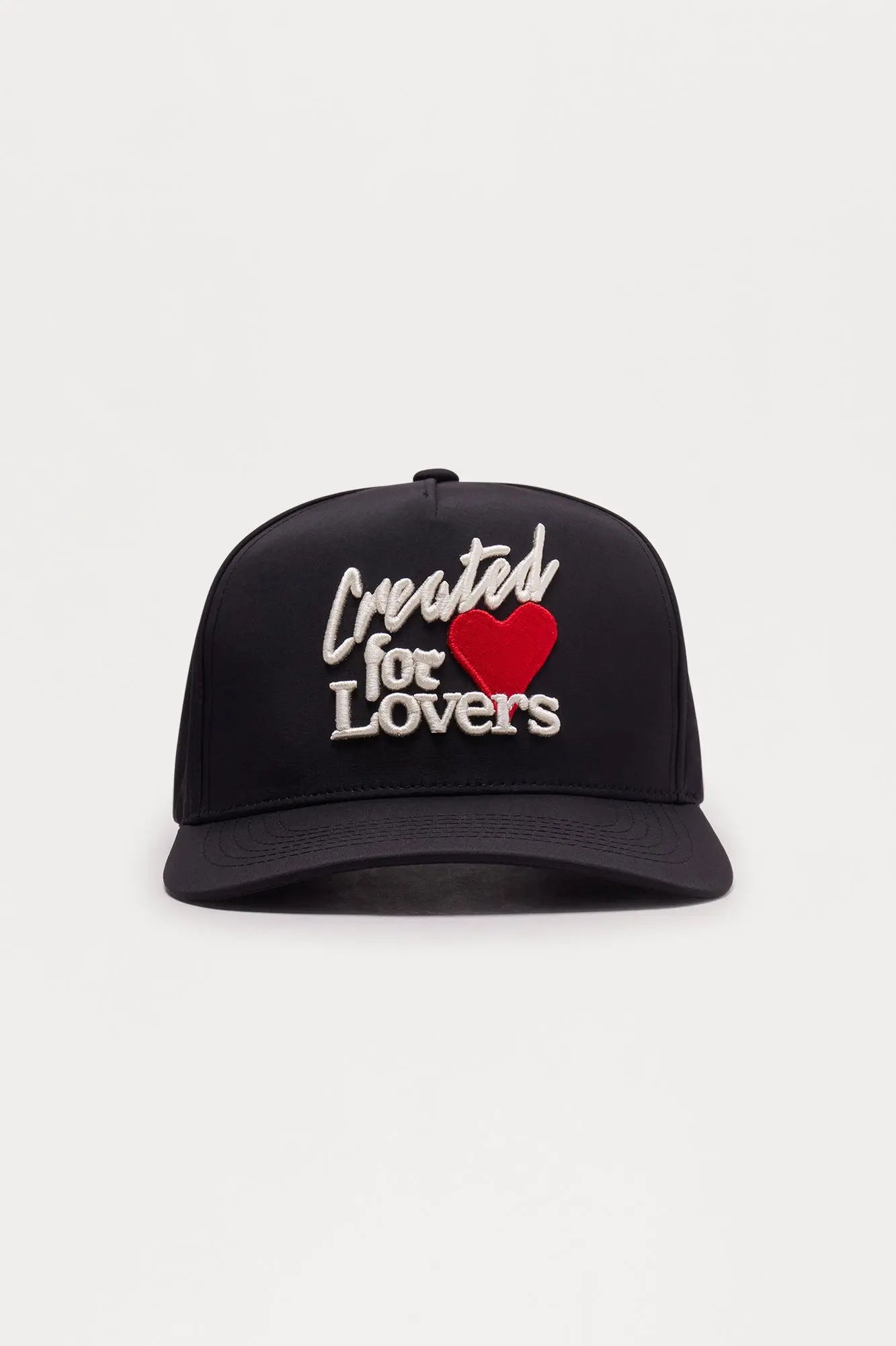 Curated Lover Nylon Structured Snapback Hat - Black
