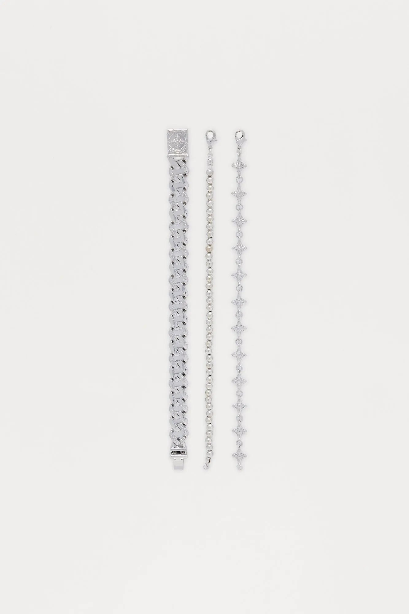 Right Vibe Mixed Bracelet Set - Silver