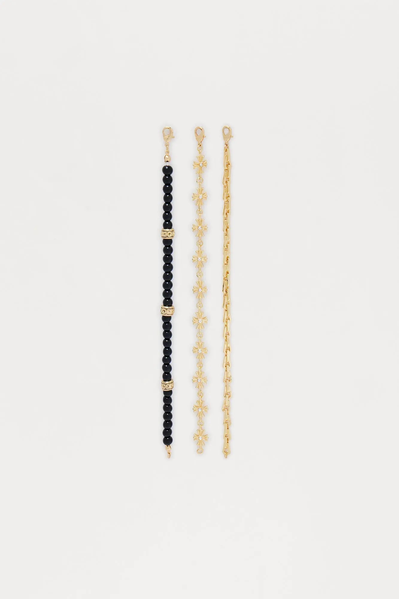 Distinct Mixed Bracelet Set - Gold