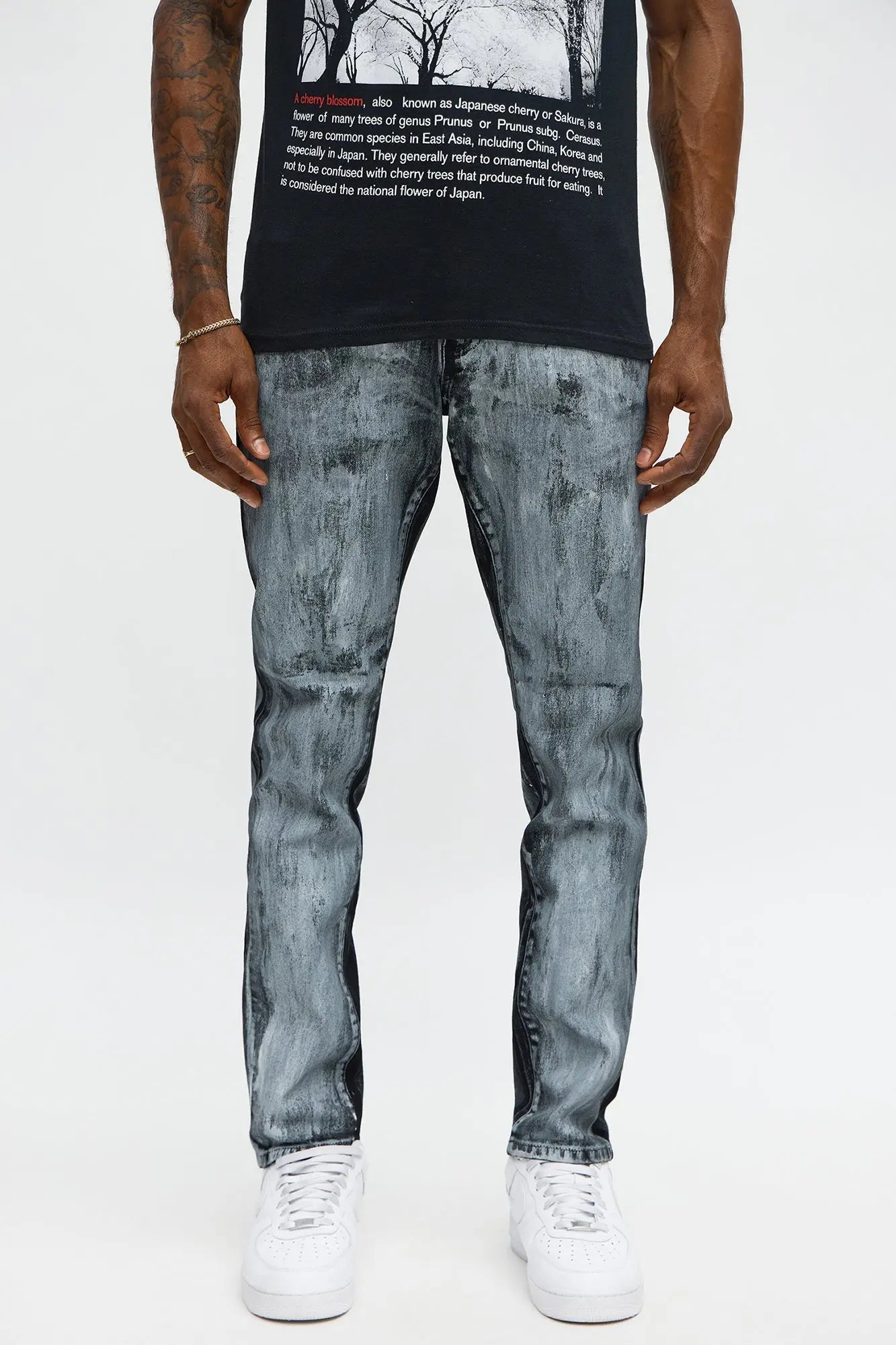 Skinny Painted My Way Jean - Black