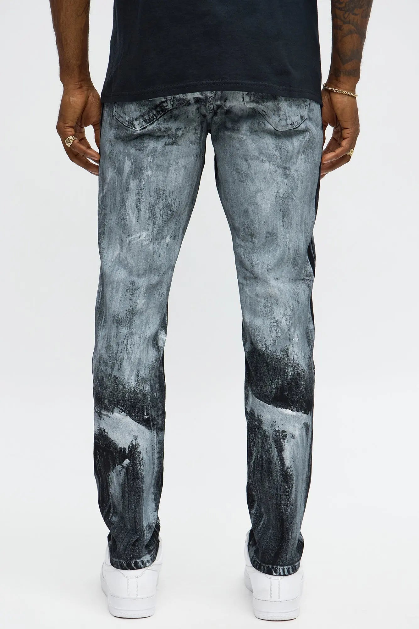 Skinny Painted My Way Jean - Black