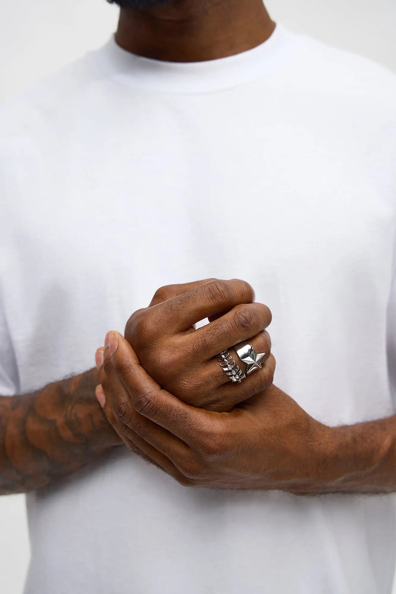 Feel Alive 2 Piece Ring Set - Silver