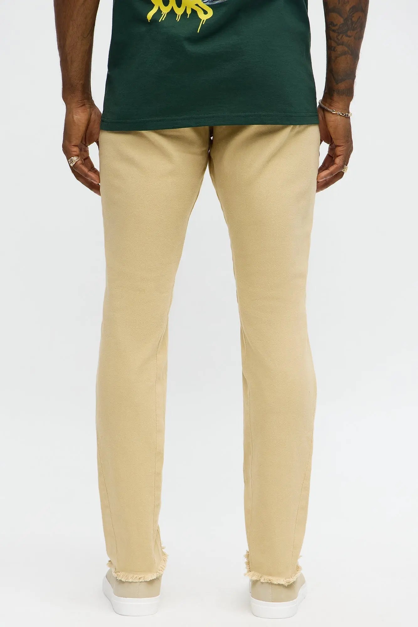 Stacked Skinny Staying Busy Distressed Pant - Khaki