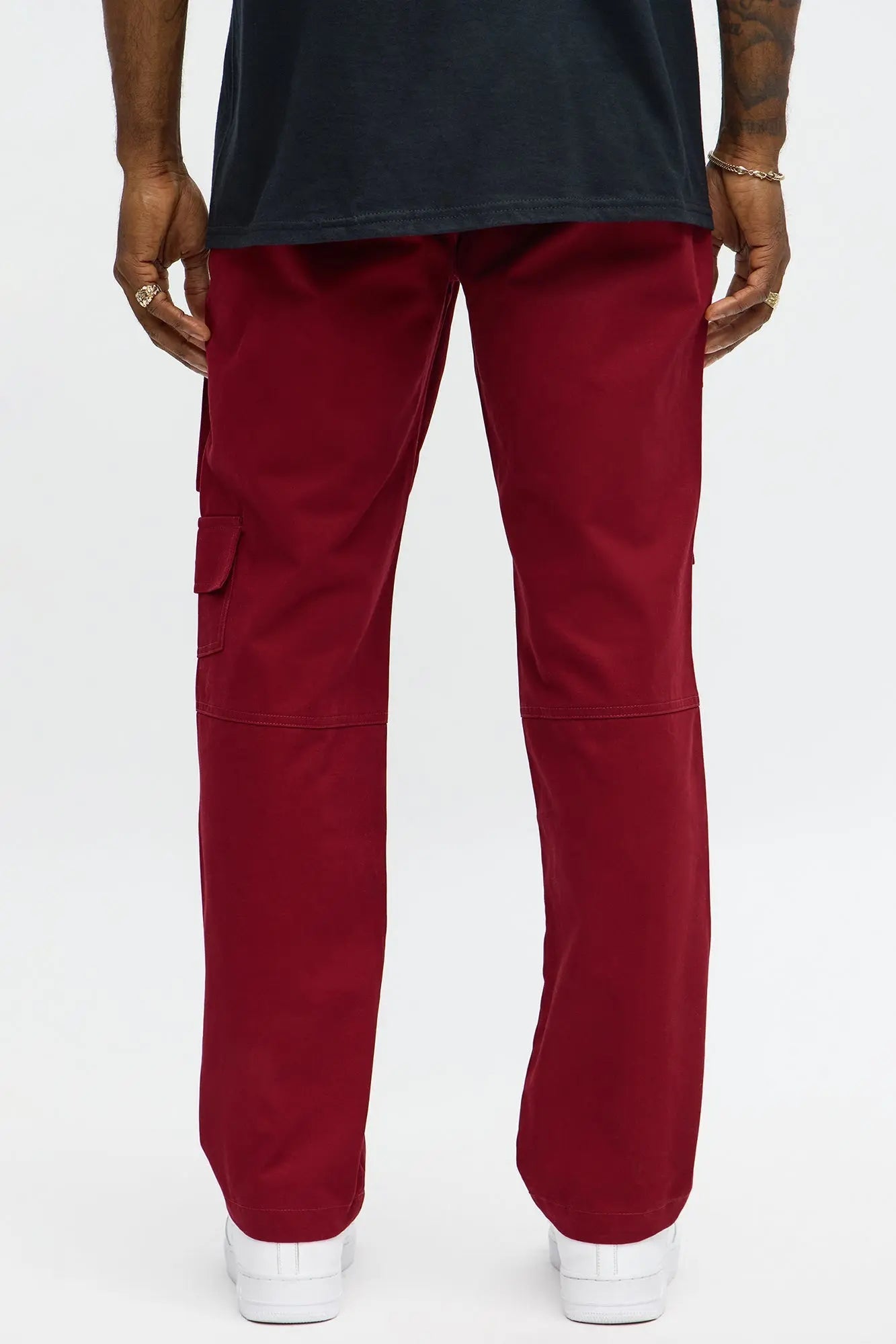 Slim Count On It Cargo Utility Pants - Burgundy