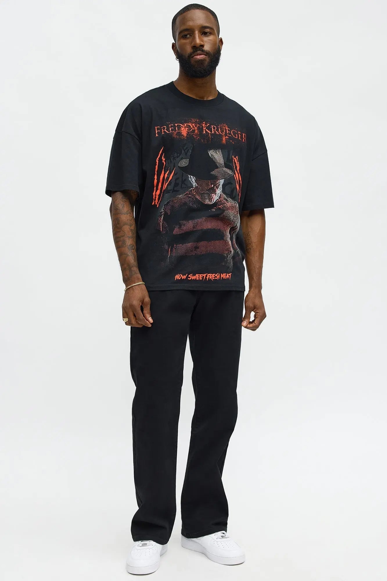 A Nightmare On Elm Street Freddie Krueger Short Sleeve Tee - Black