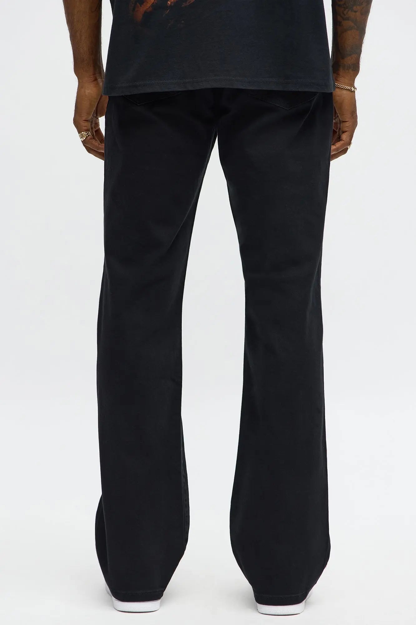 Mac Chino Stacked Slim Flare Pants - Black
