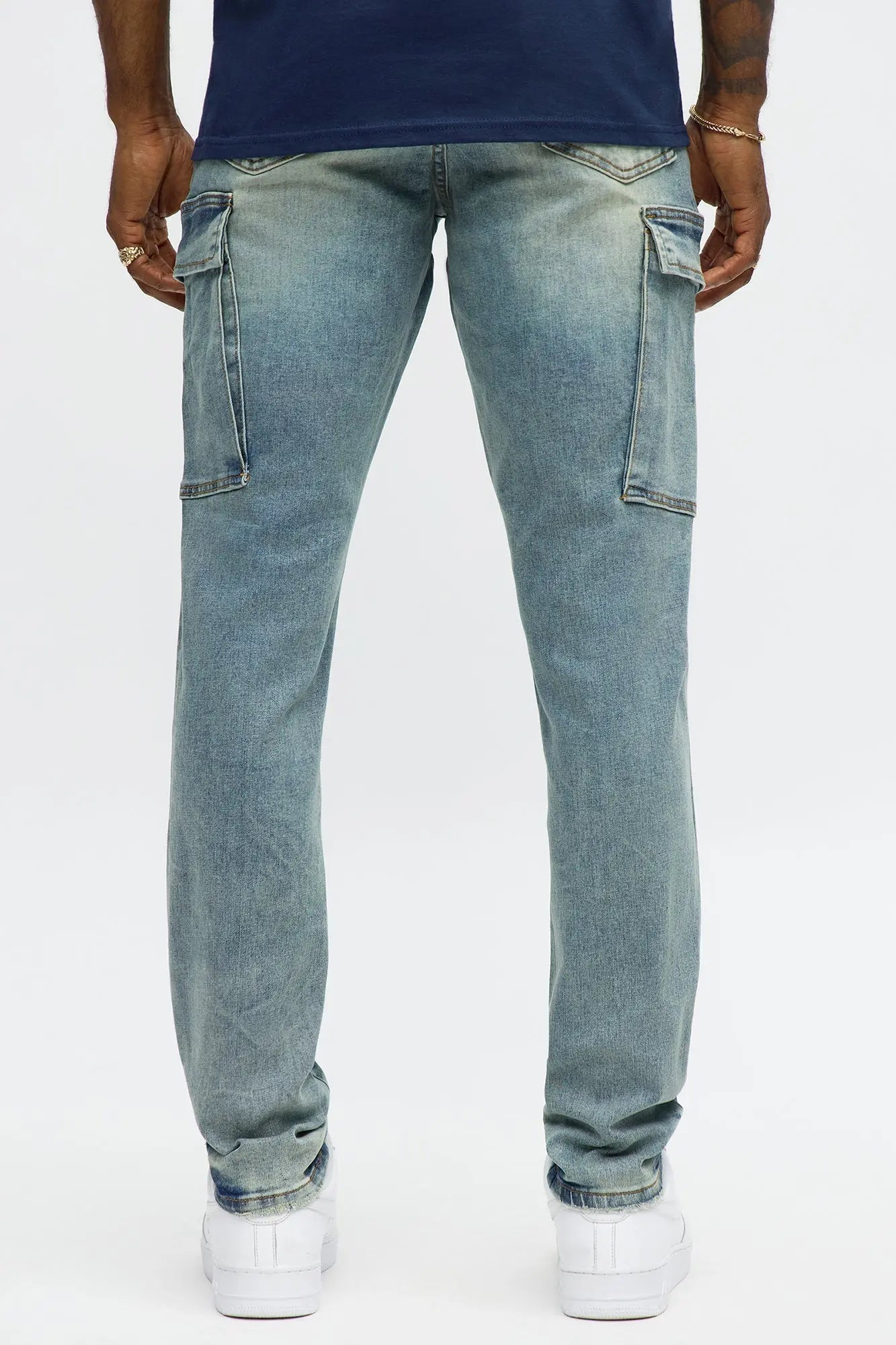 Skinny Keeping It Cool Cargo Jean - Medium Wash