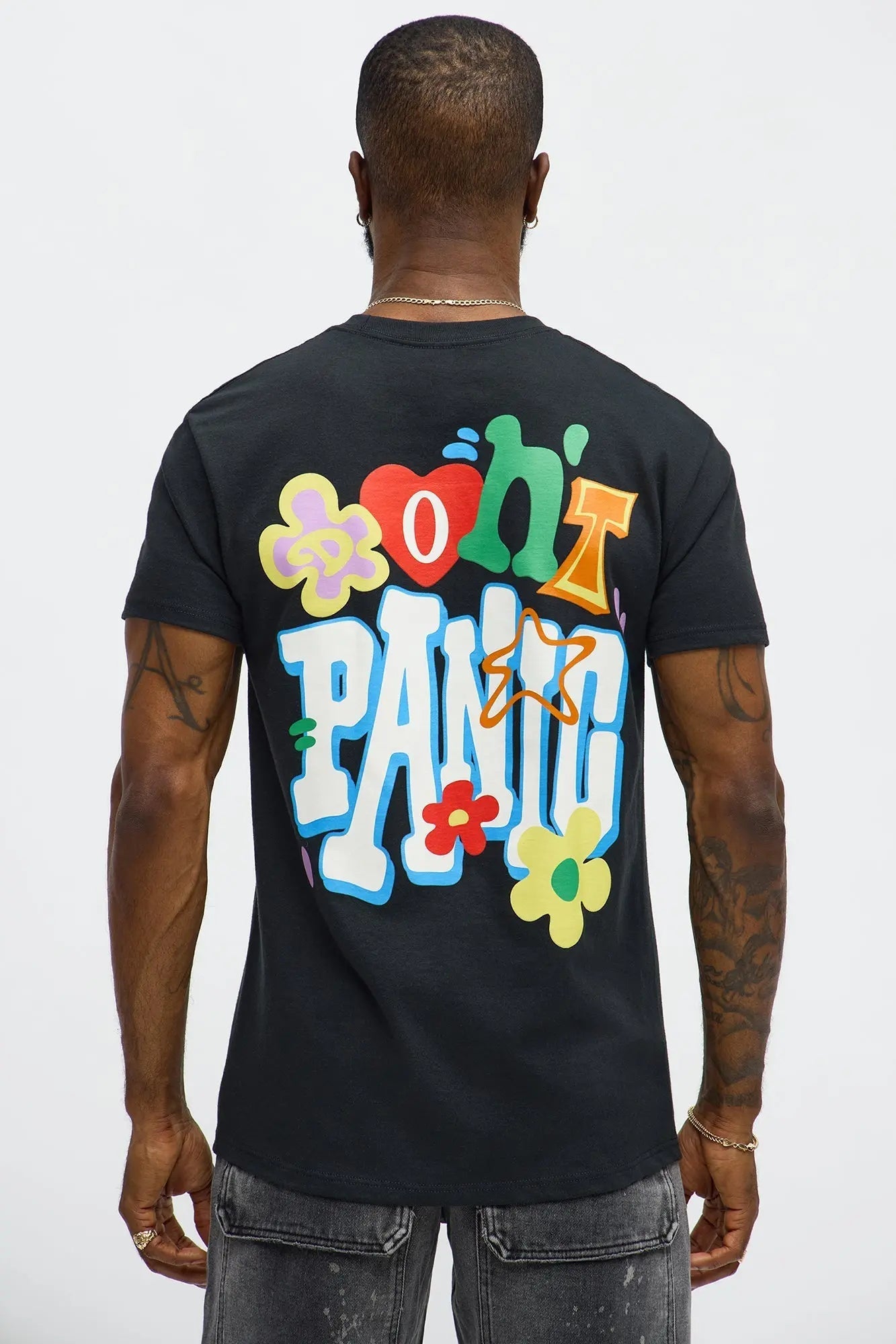 Don't Panic Short Sleeve Tee - Black
