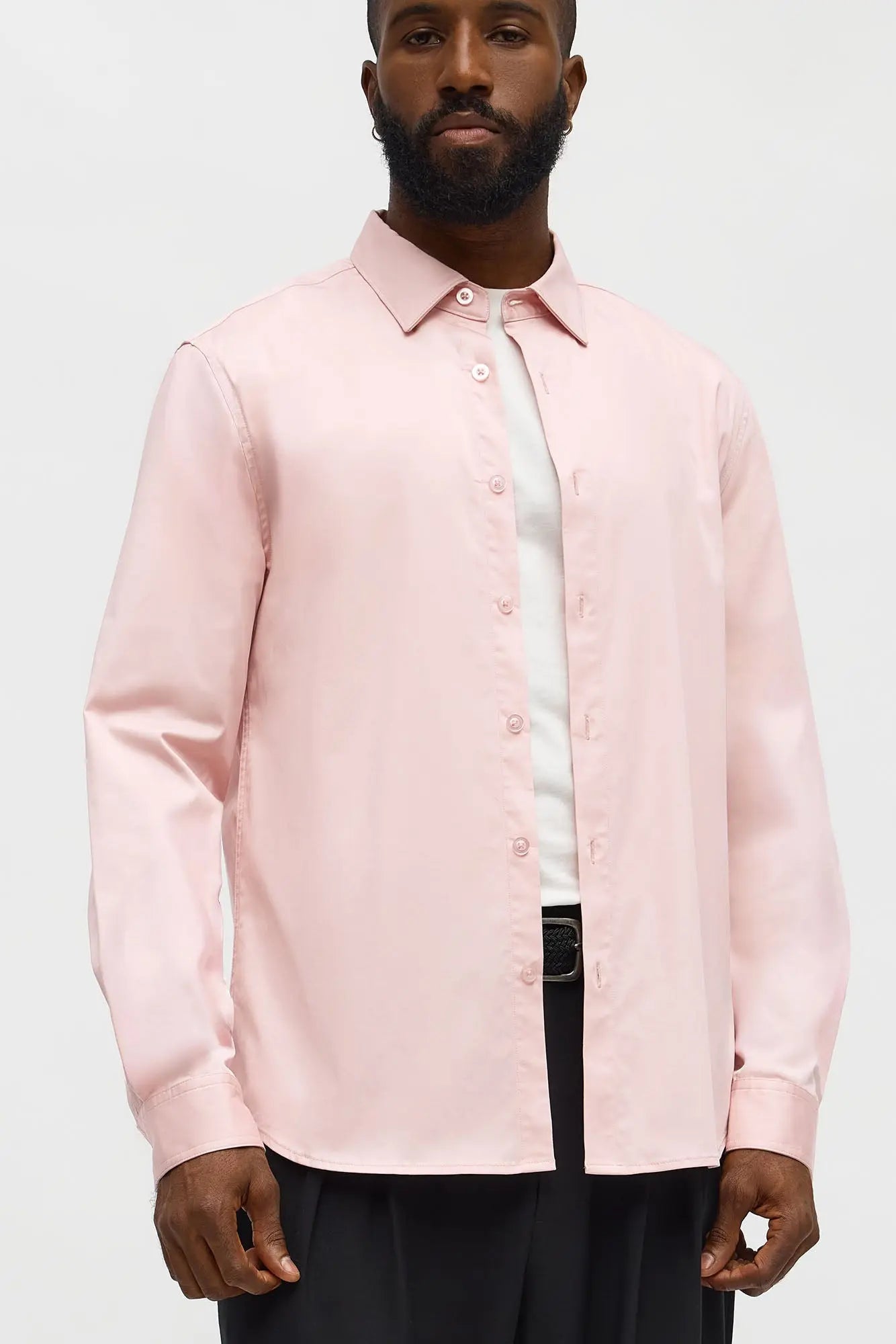 Luxe Stretch Dress Shirt - Pink