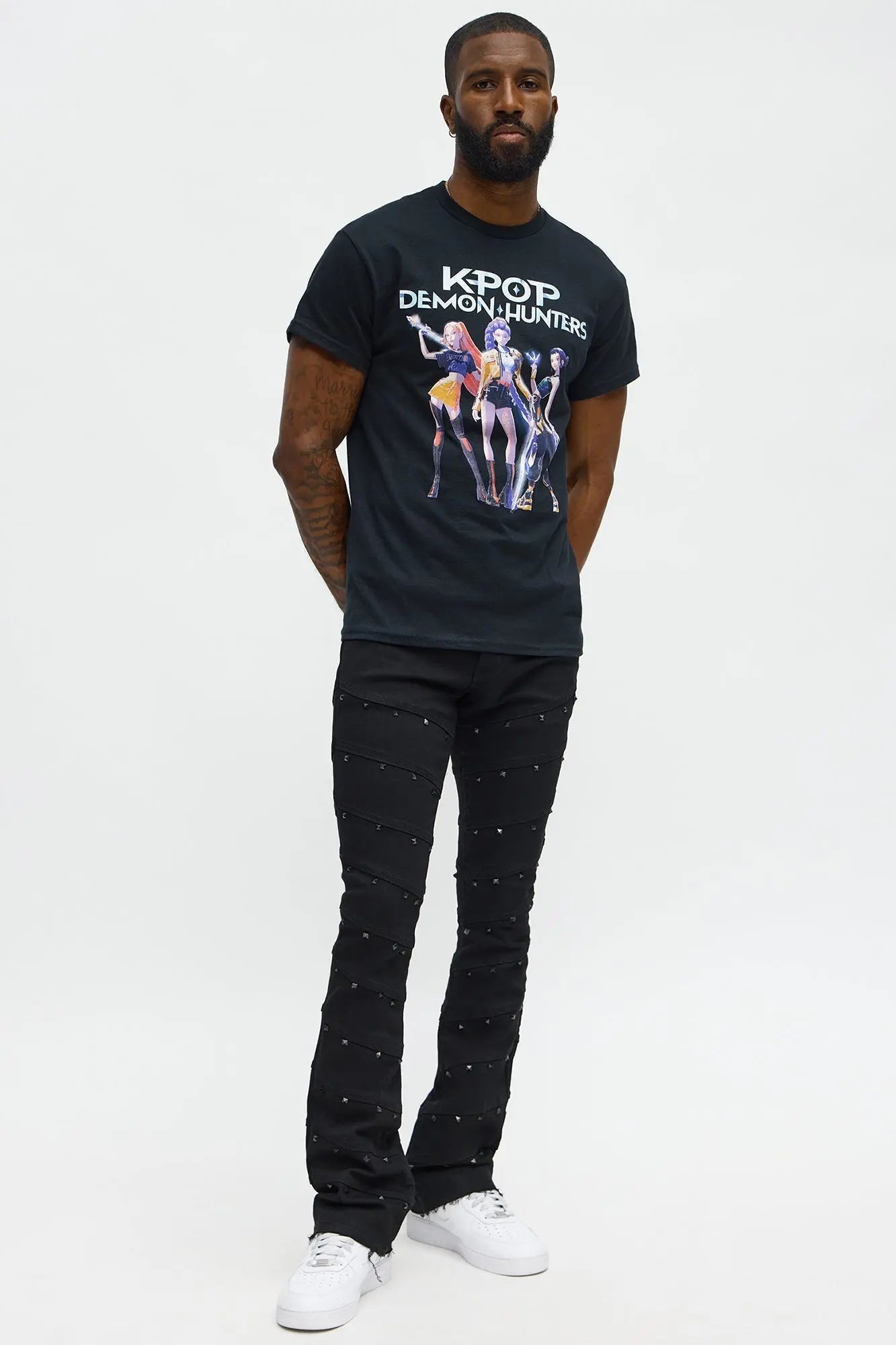 KPop Demon Hunters HUNTR Short Sleeve Tee - Black