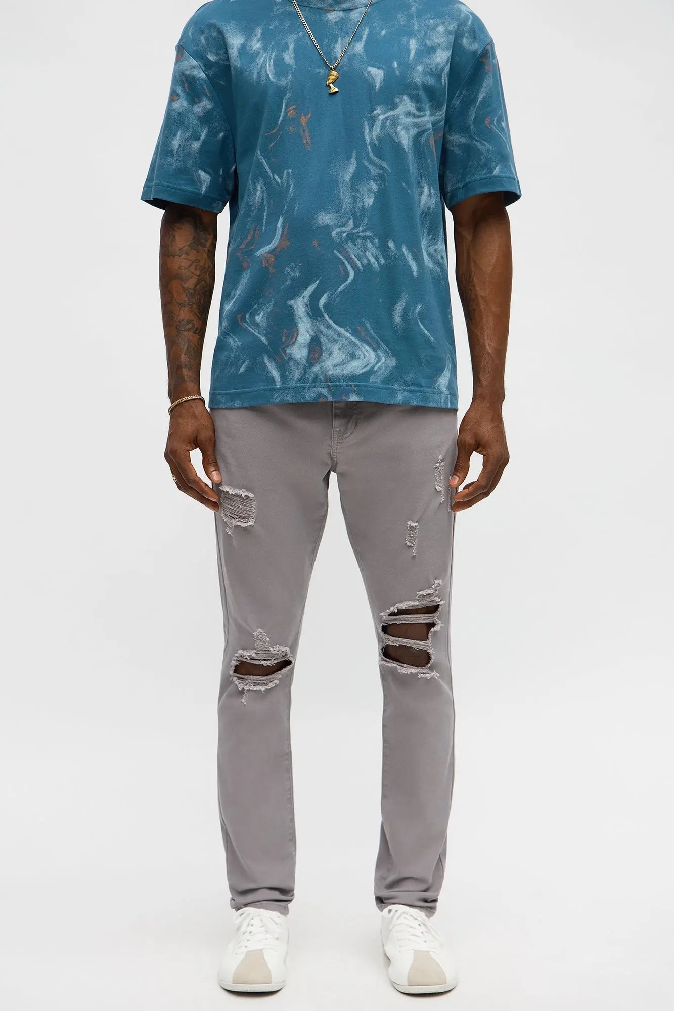 Skinny Ain't Coming Home Pants - Grey