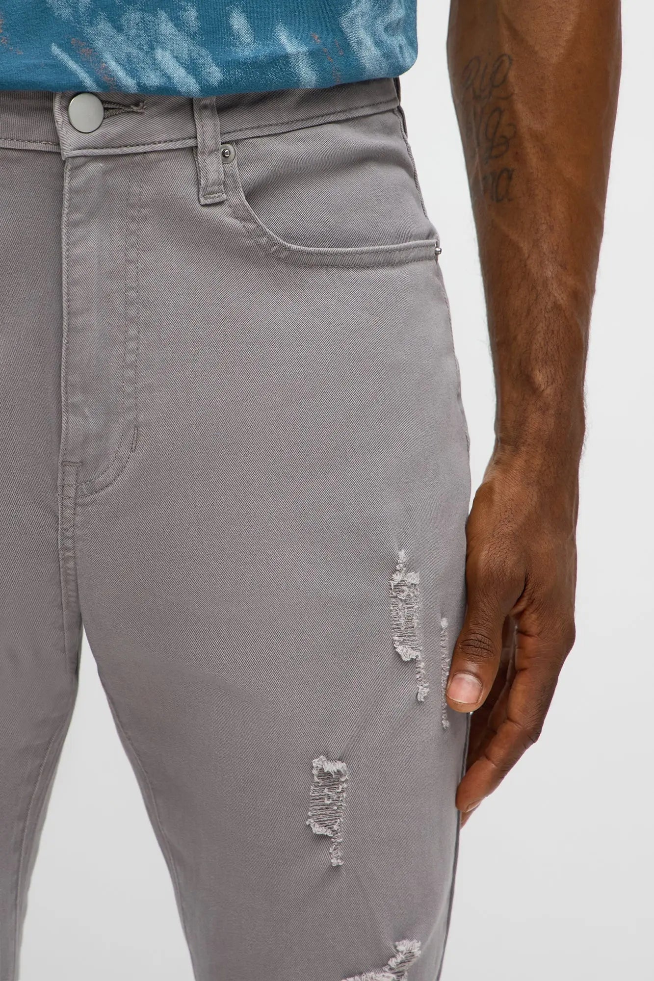 Skinny Ain't Coming Home Pants - Grey