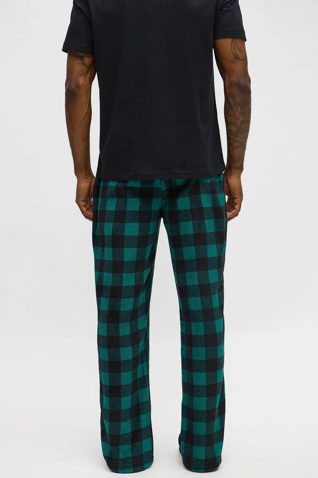 Always Cozy Holiday Lounge Pants - Black/Green