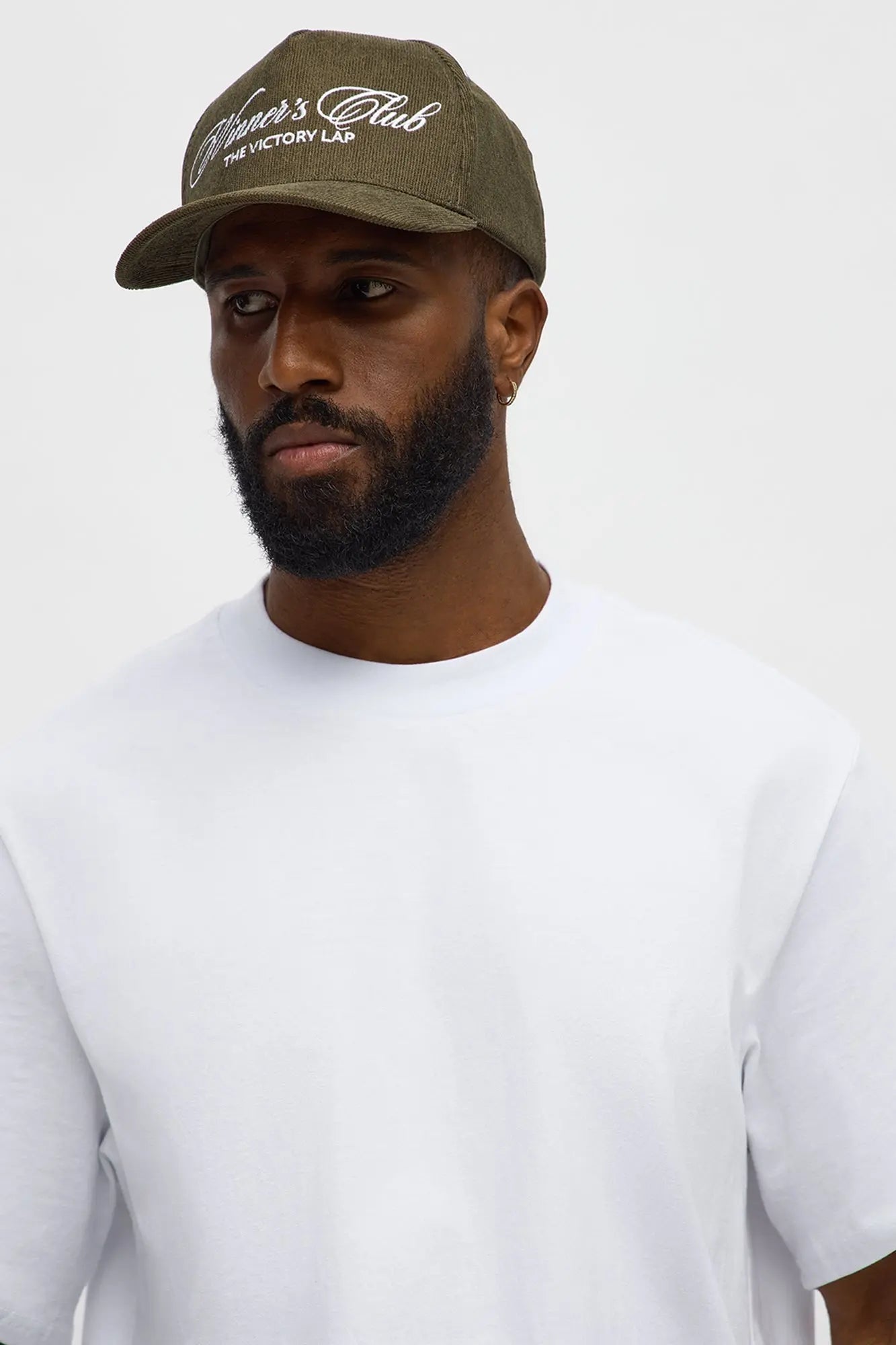 Winners Club Corduroy Structured Snapback Hat - Green