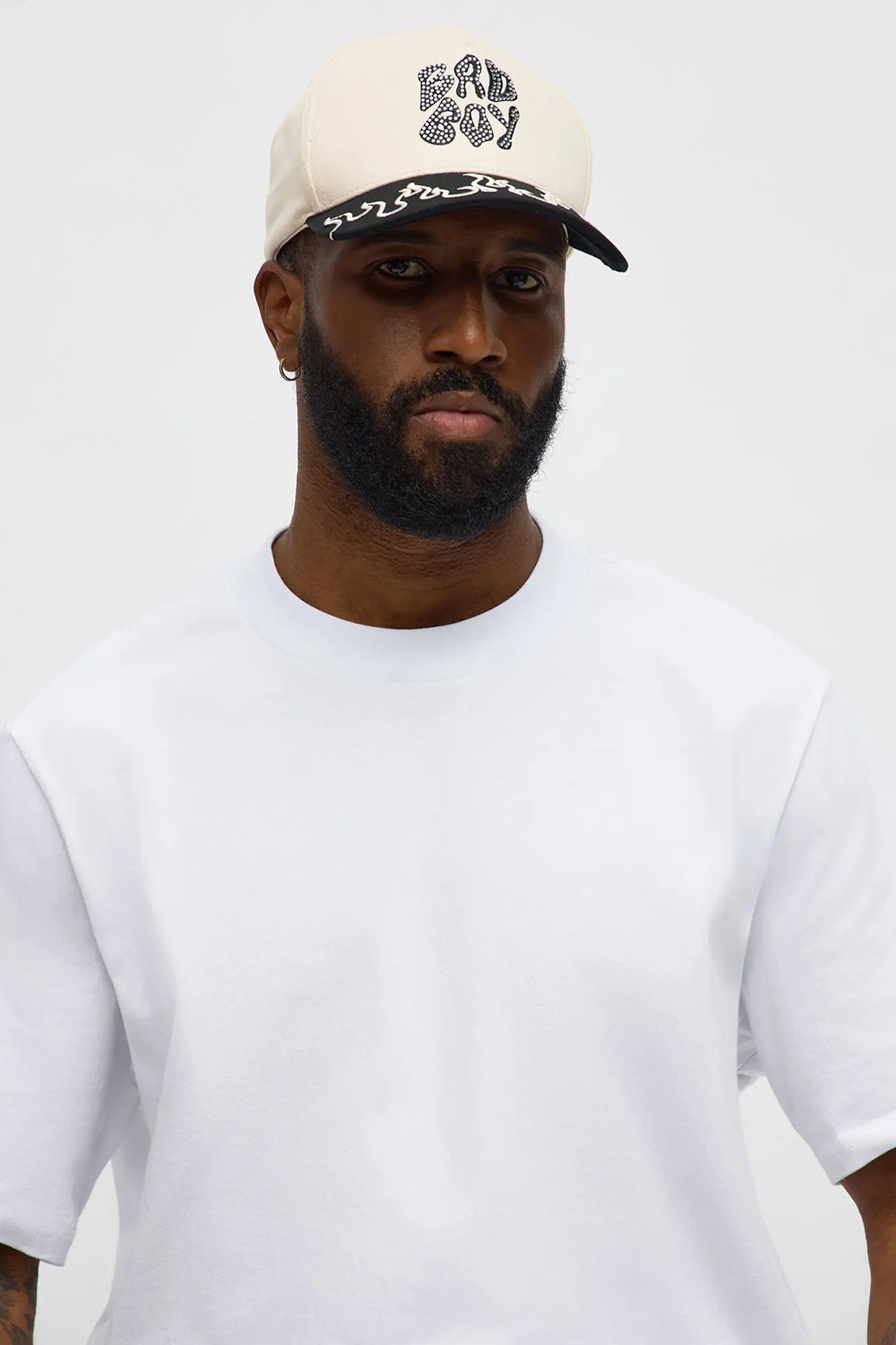 Bad Boy Stoned Structured Snapback Hat - Stone/Combo