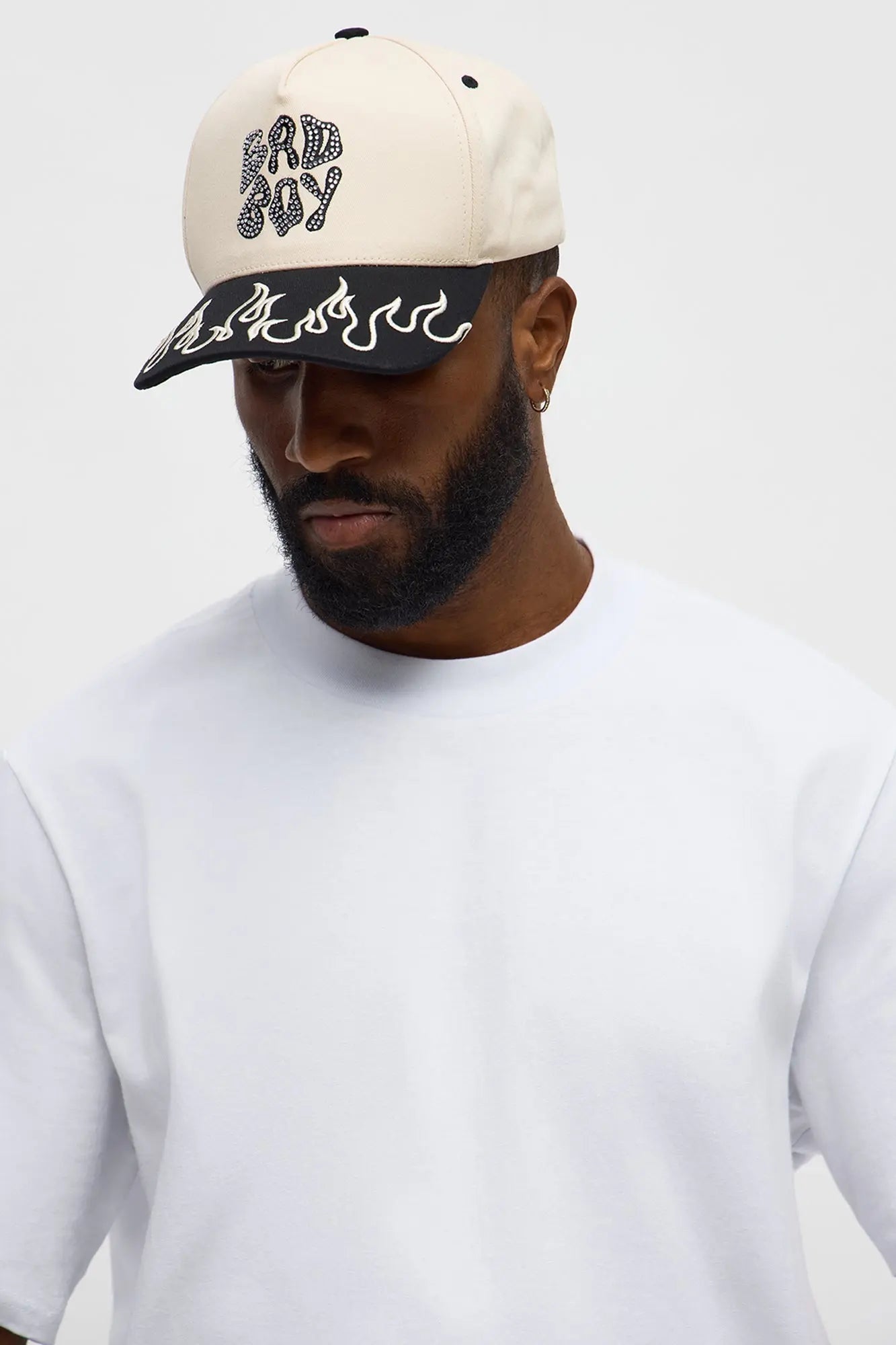 Bad Boy Stoned Structured Snapback Hat - Stone/Combo