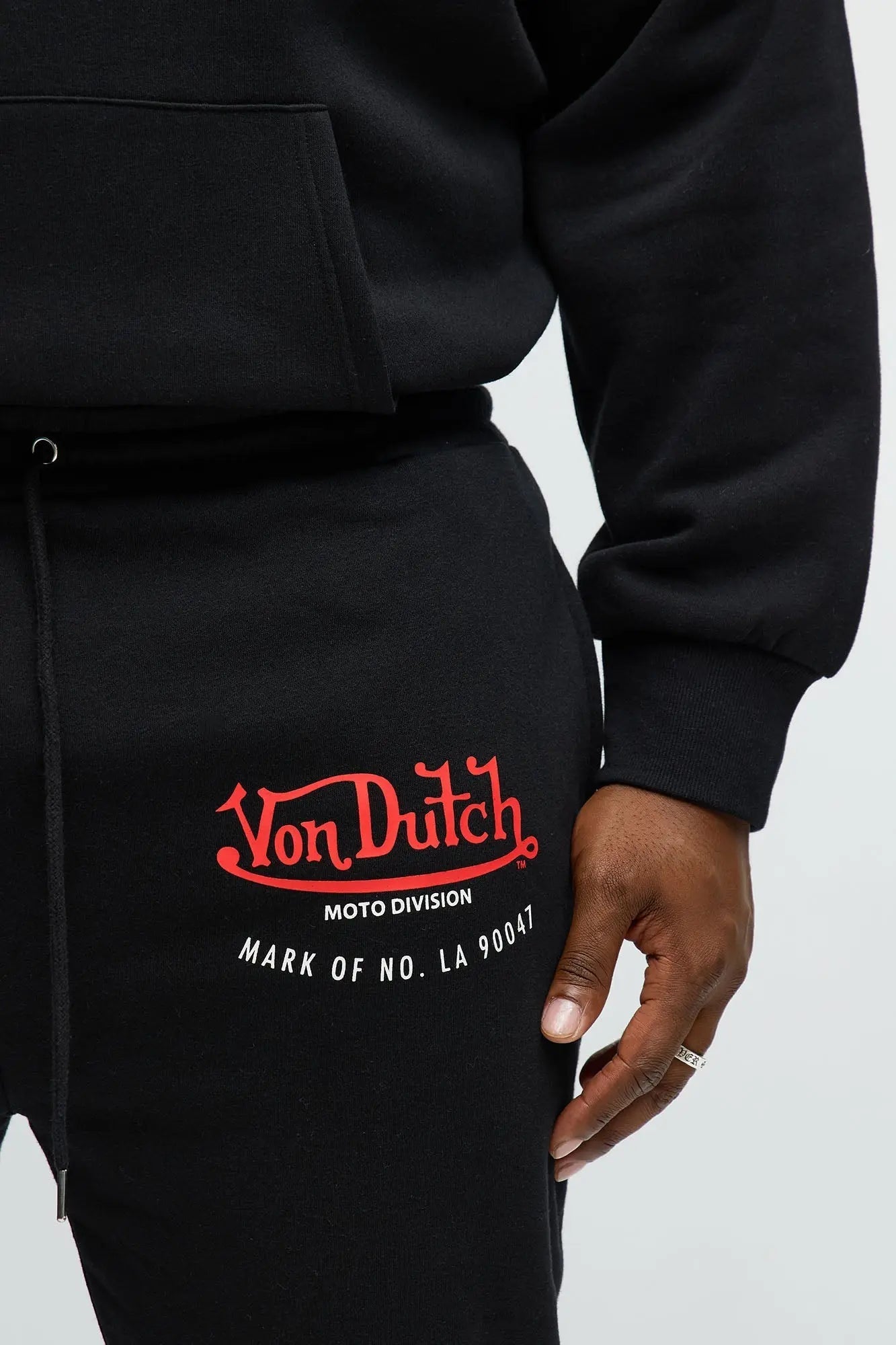 Von Dutch Motor Club Flared Sweatpants - Black