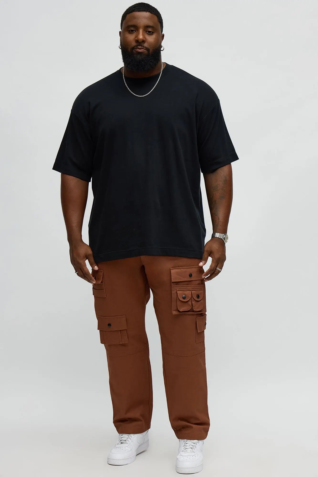 Slim Count On It Cargo Utility Pants - Brown