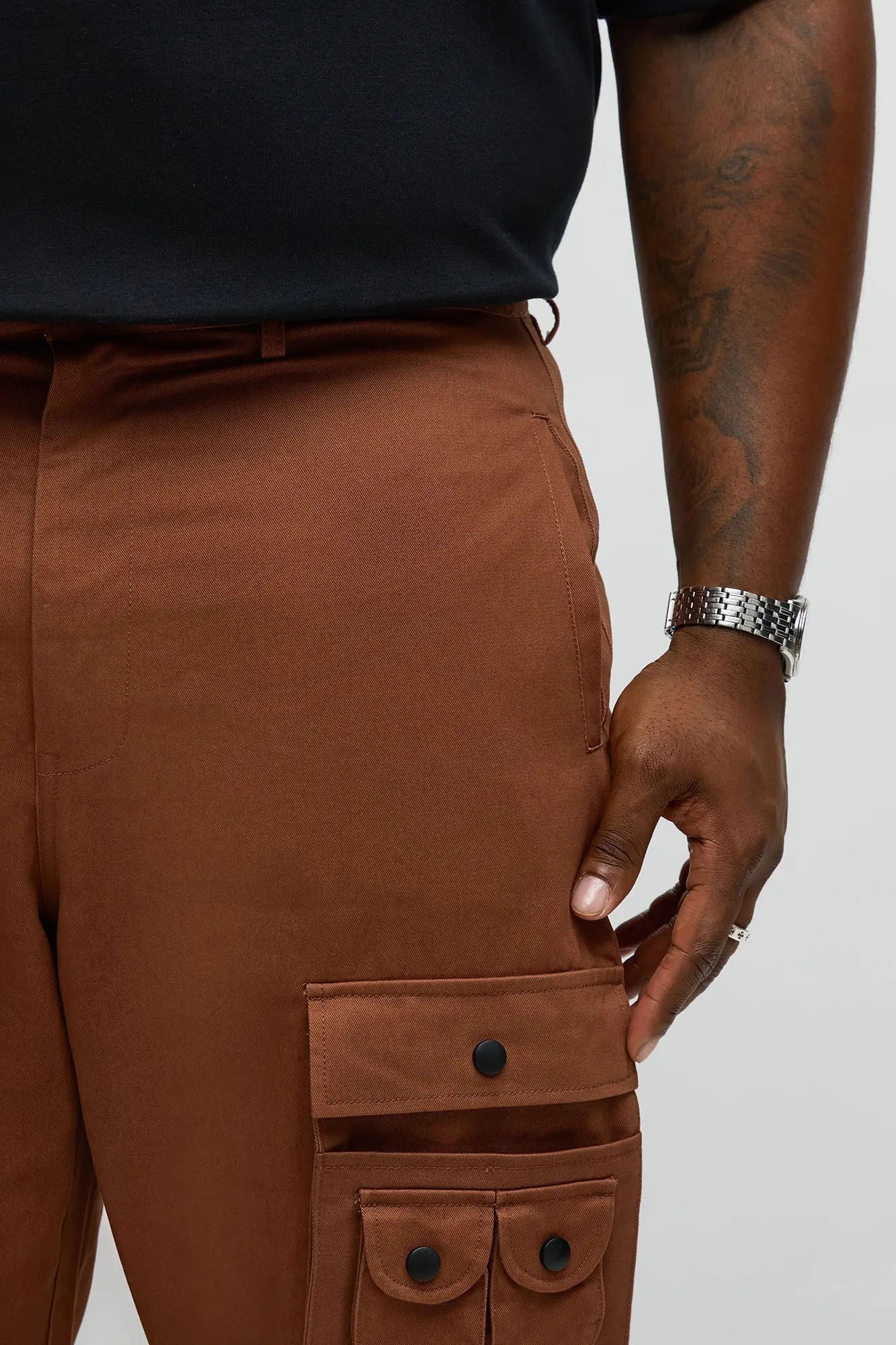 Slim Count On It Cargo Utility Pants - Brown