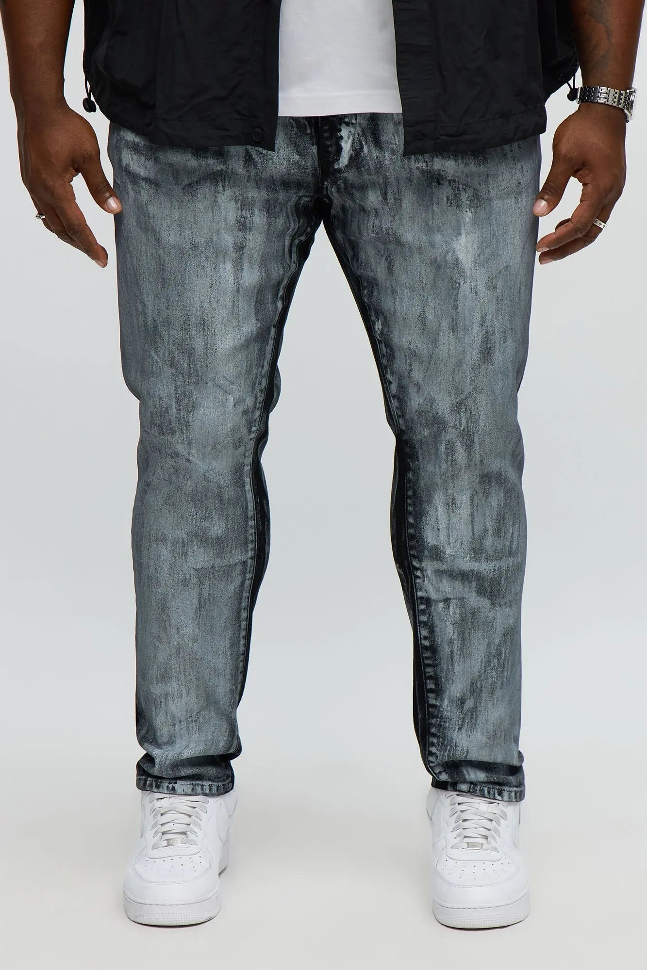 Skinny Painted My Way Jean - Black