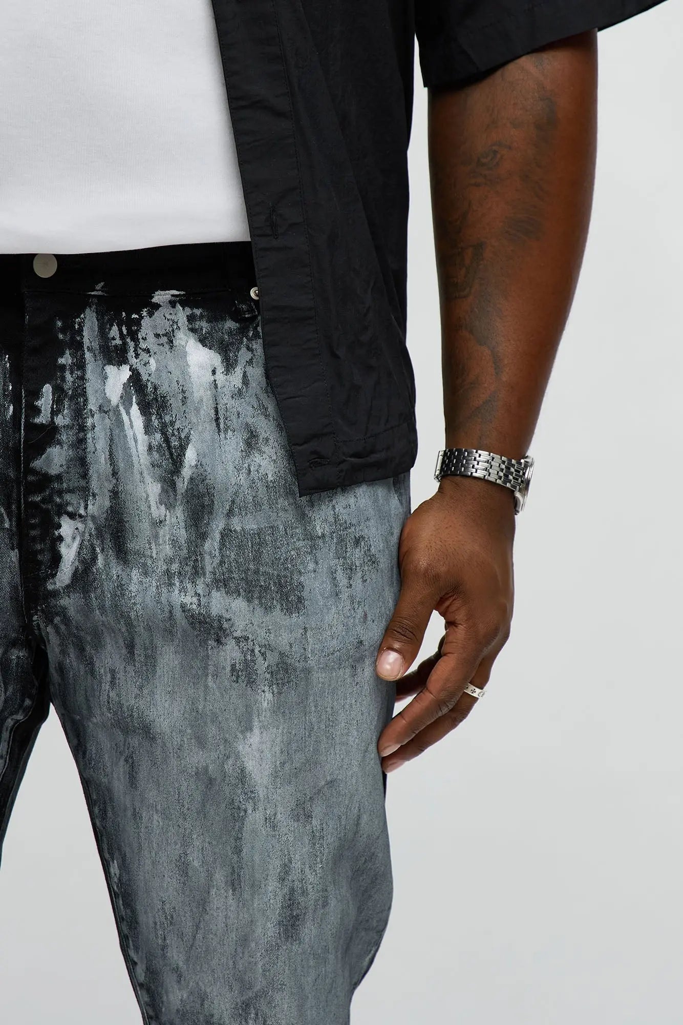 Skinny Painted My Way Jean - Black