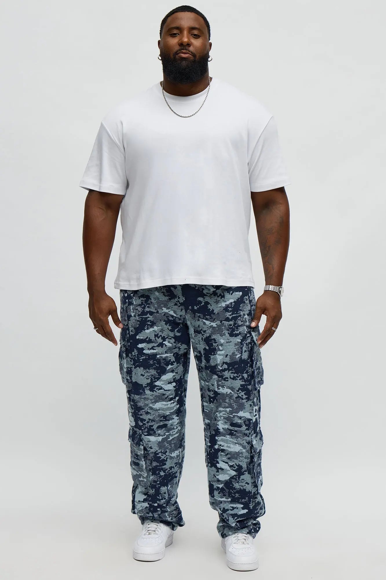 Baggy Nocturne Tapestry Cargo Pants - Blue/combo