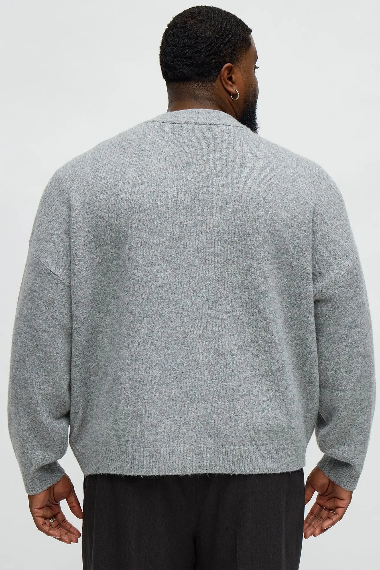 Cropped Harbor Ash Cardigan - Heather Grey
