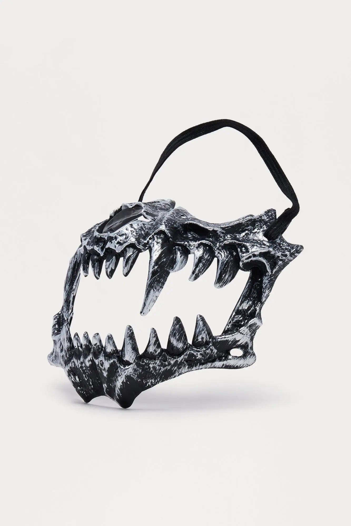 Vampire Skull Half Mask Costume - Silver MenKlothing