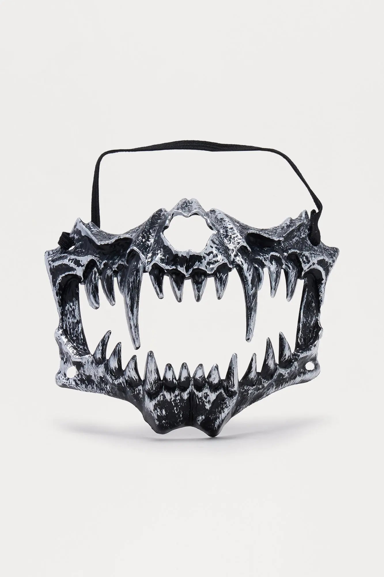 Vampire Skull Half Mask Costume - Silver MenKlothing