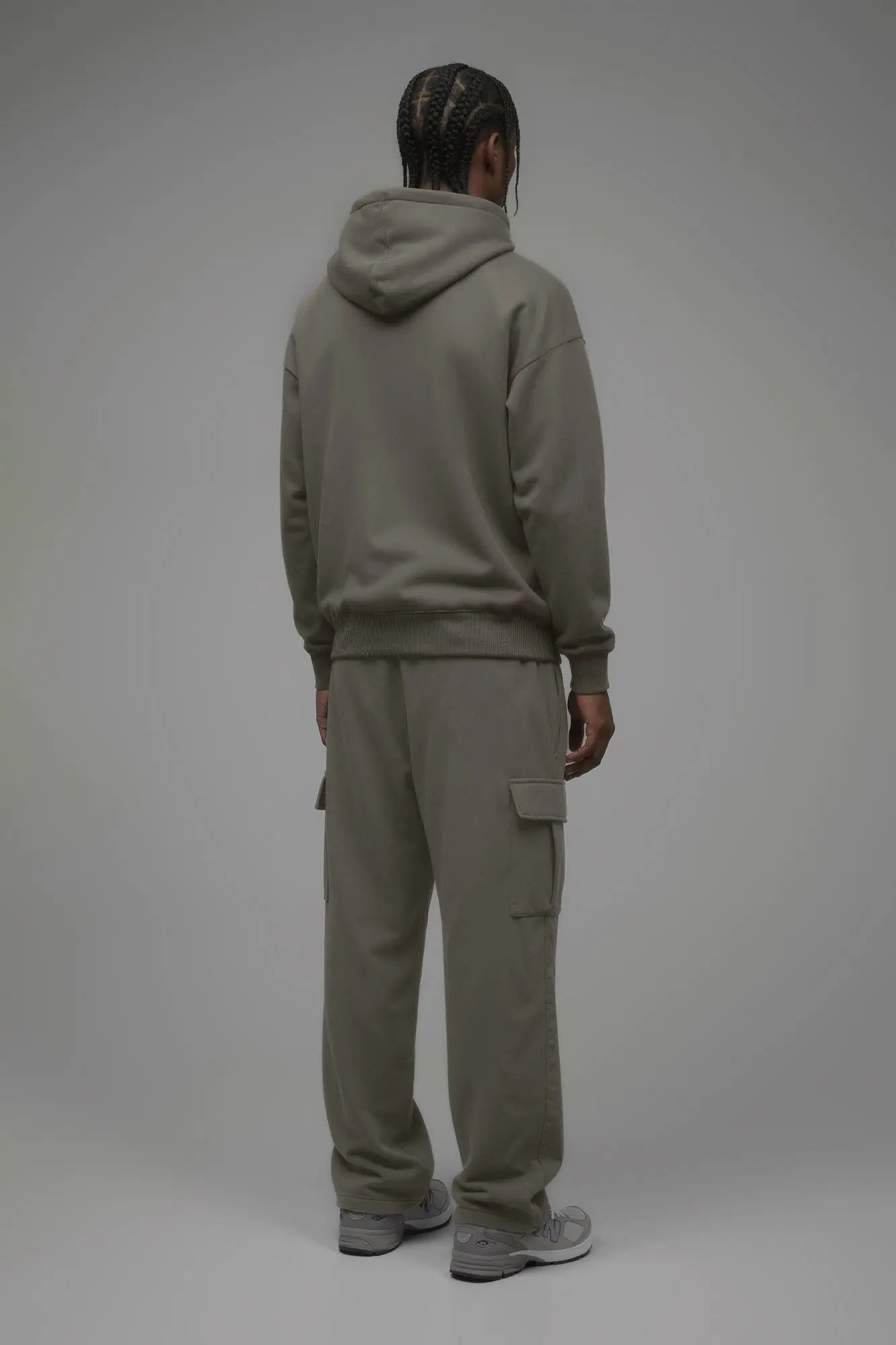 410 Oversized Zip Hoodie - Moss Grey