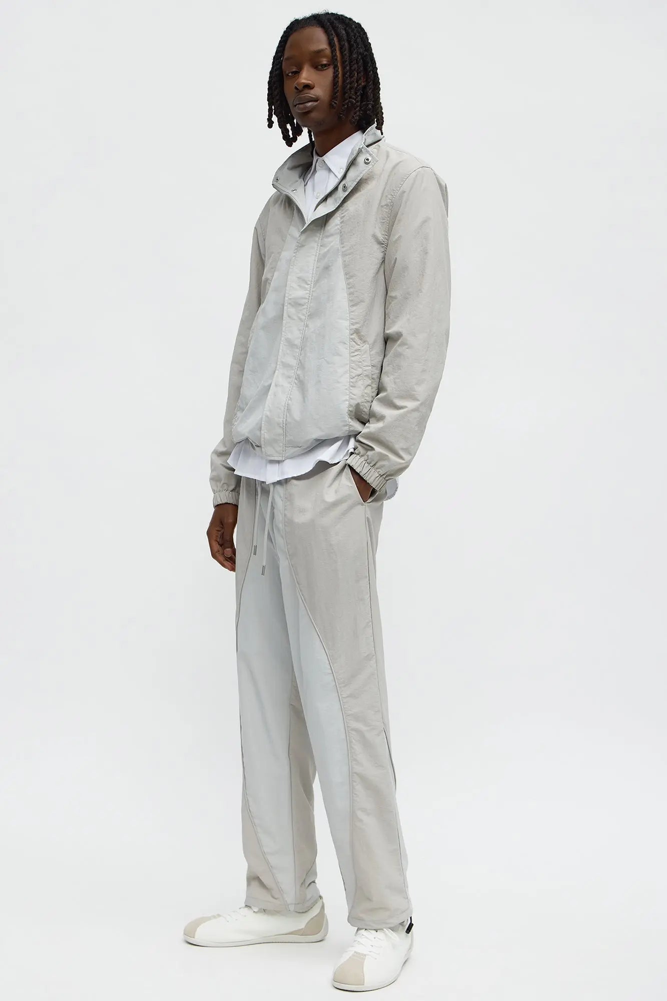 Straight Big Waves Track Pant - Grey